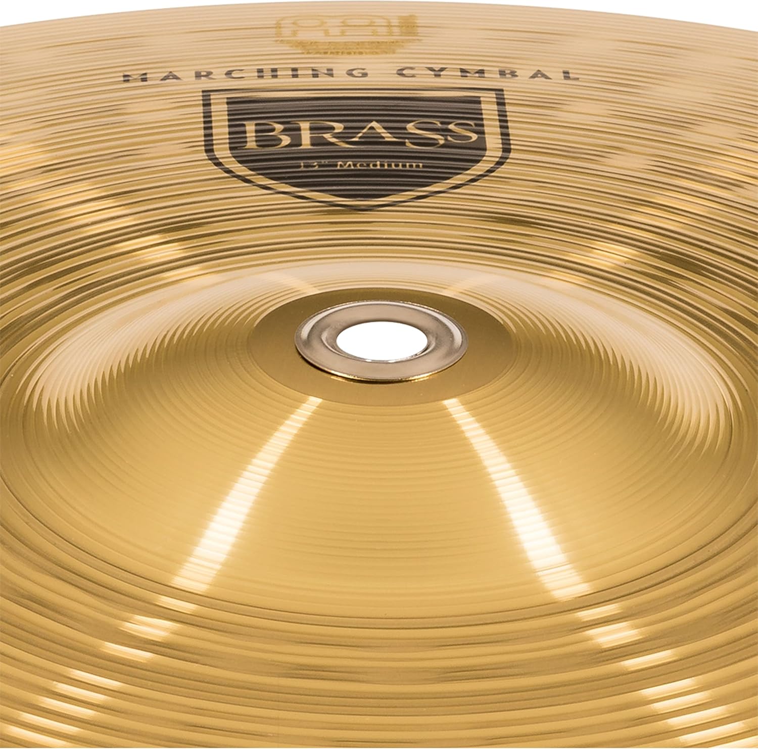 Meinl 14” Marching Cymbal Pair with Straps - Brass Alloy Traditional Finish - Made In Germany, 2-YEAR WARRANTY (MA-BR-14M)