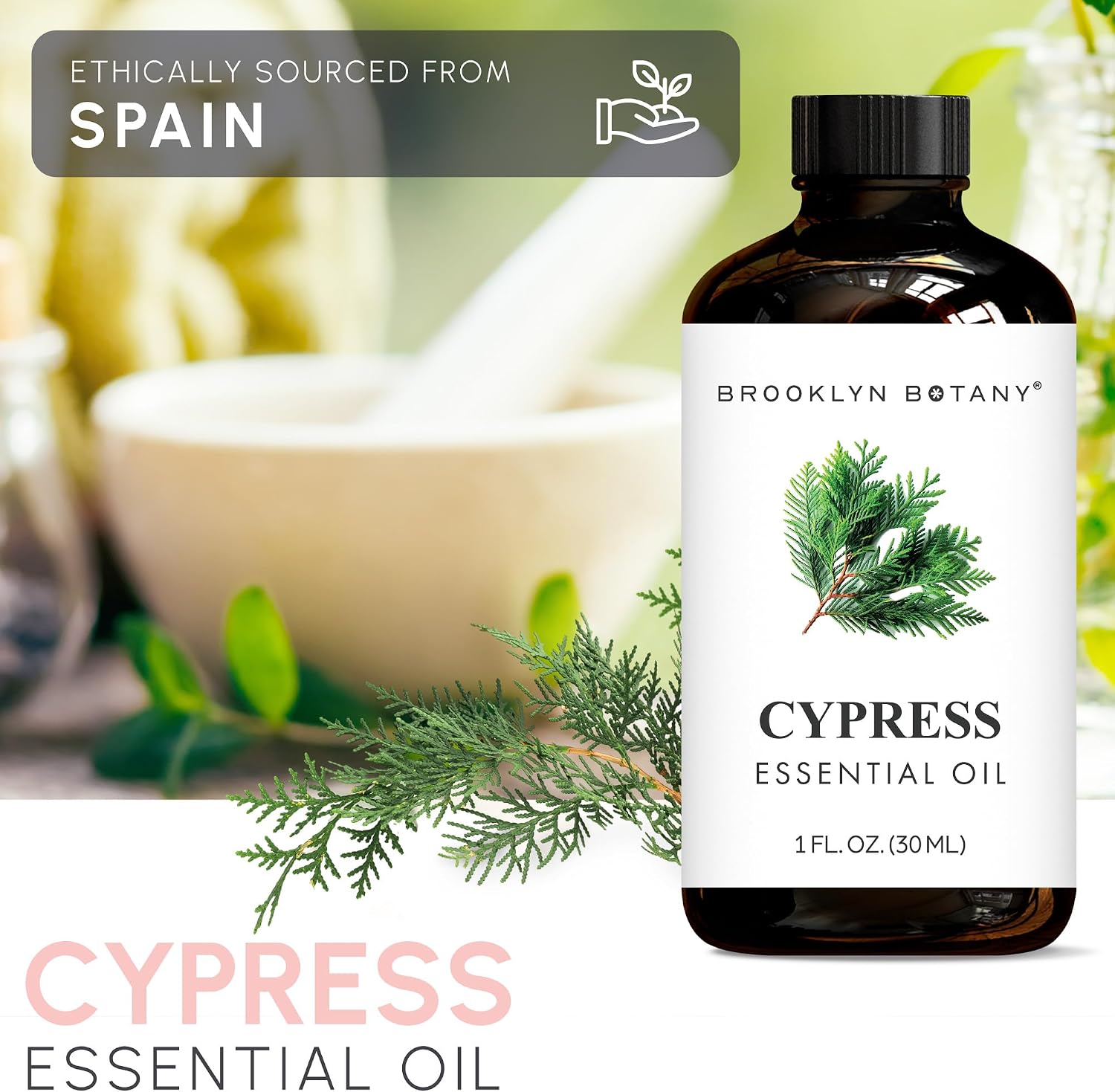 Brooklyn Botany Peppermint Essential Oil - Huge 4 Fl Oz - 100% Pure and Natural - Premium Grade with Dropper - for Aromatherapy and Diffuser