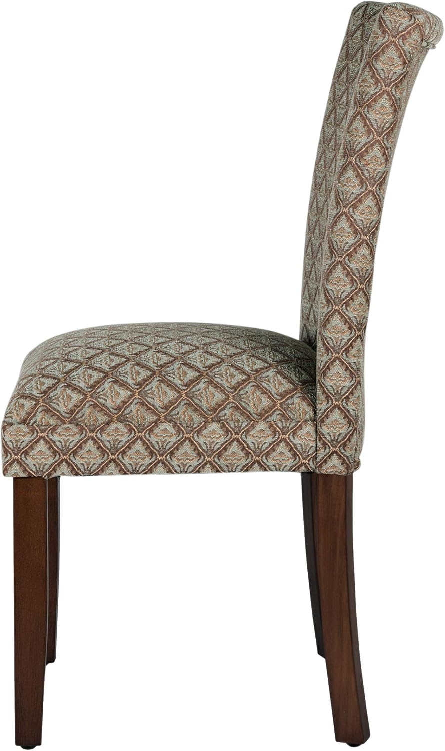 Homepop Home Decor | Classic Upholstered Parsons Dining Chairs | Set of 2 Accent Dining Chairs with Nailhead Trim, Natural Linen