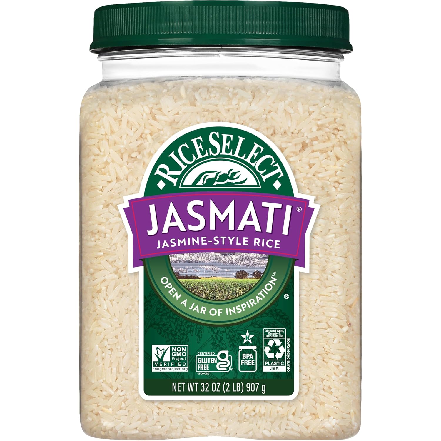 RiceSelect Jasmati Rice, Fragrant Long-Grain Jasmine Rice | Long-grain rice for stovetop, easy to cook, versatile pantry staple, gluten-free, kosher