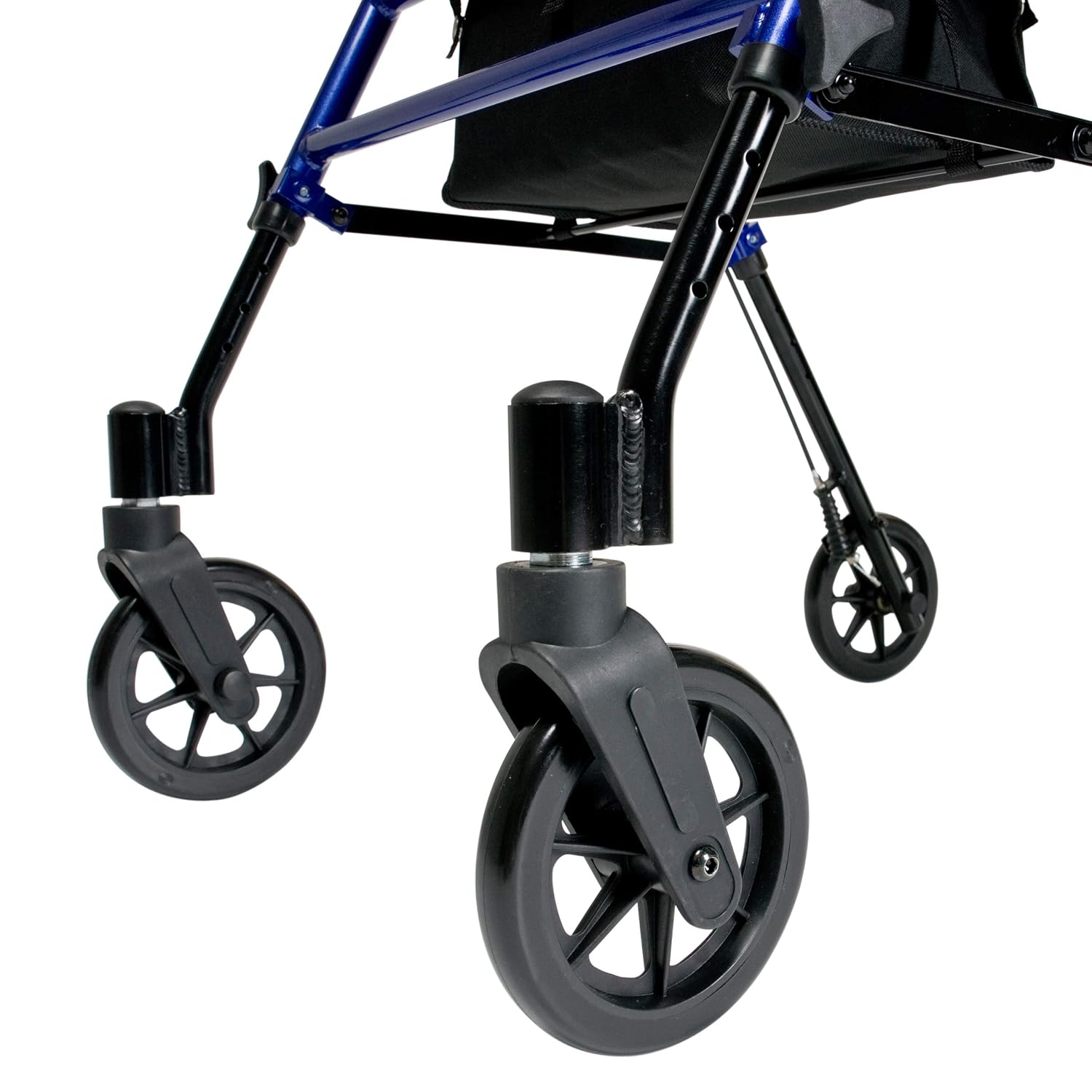 Lumex Set n' Go Rollator, Height-Adjustable, Rolling Walkers for Seniors with Seat, Silver