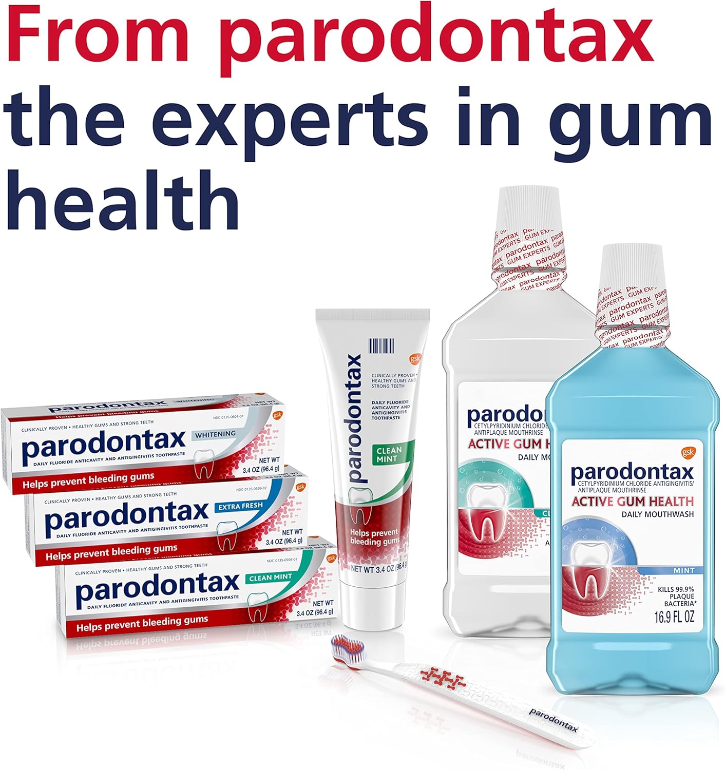 Parodontax Toothpaste for Bleeding Gums, Gingivitis Treatment and Cavity Prevention, Clean mint - 3.4 Ounces