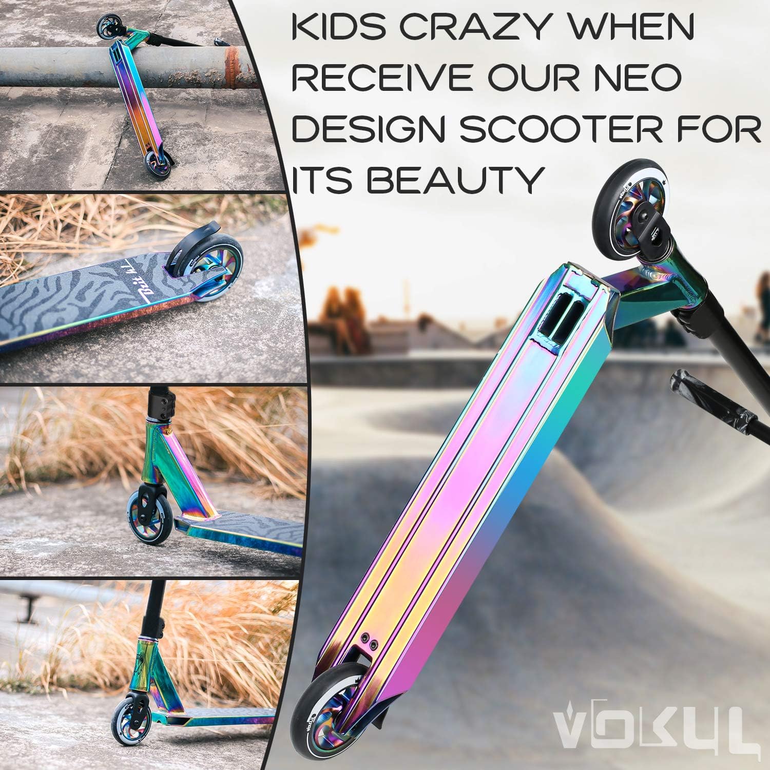 VOKUL K1 Pro Scooters - Stunt Scooter | Trick Scooter - Intermediate and Beginner Freestyle Scooter for Kids 8 Years and UP,Teens and Adults -Quality Kick Pro Scooter for Boys and Girls