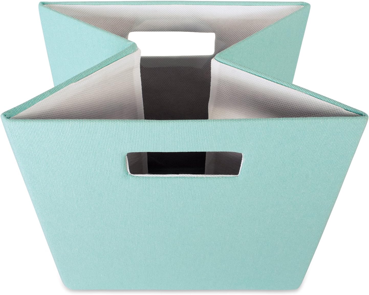 DII Fabric Storage Cube Organizer Bin 13x13x13 Foldable, Teal