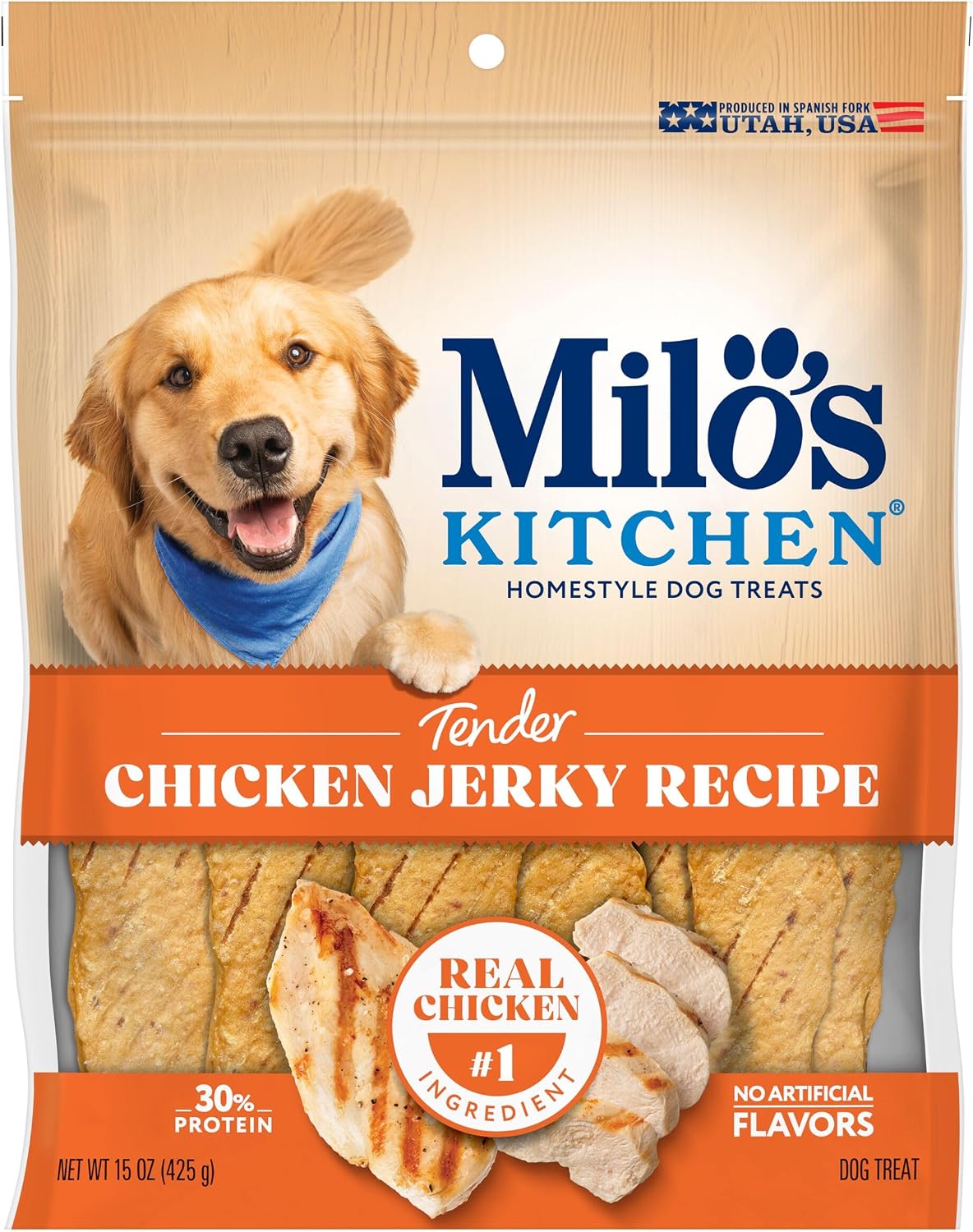 Milo’s Kitchen Chicken & Apple Sausage Slices Dog Treats, 18 Oz. Bag