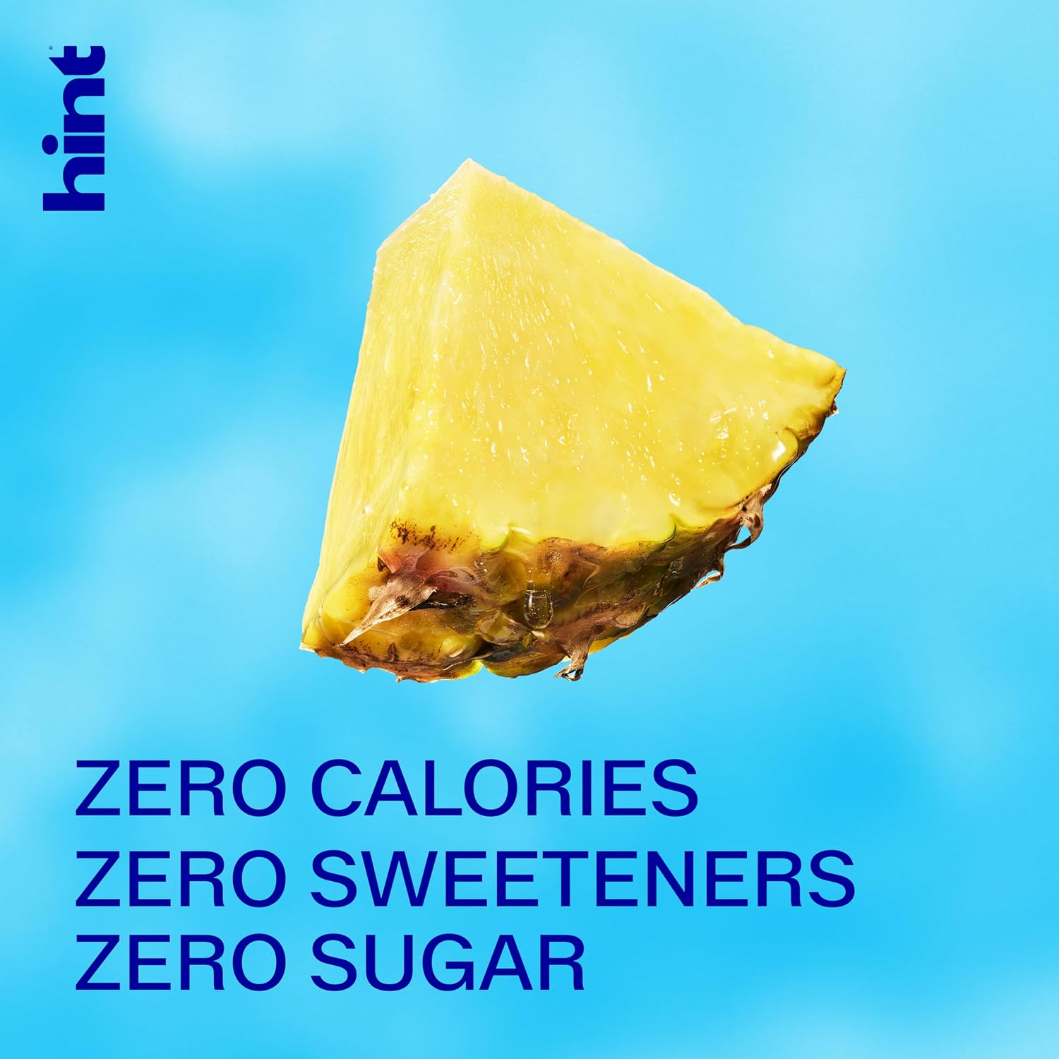 Hint Flavored Water Zero Sugar 0 Calories - Pineapple 16 FL Oz (12 pack) | Crisp, refreshing water, fruit flavors. 0 calories, 0 sugar, 0 sweeteners. Hydration for wellness. Gluten-free, Kosher, Vegan