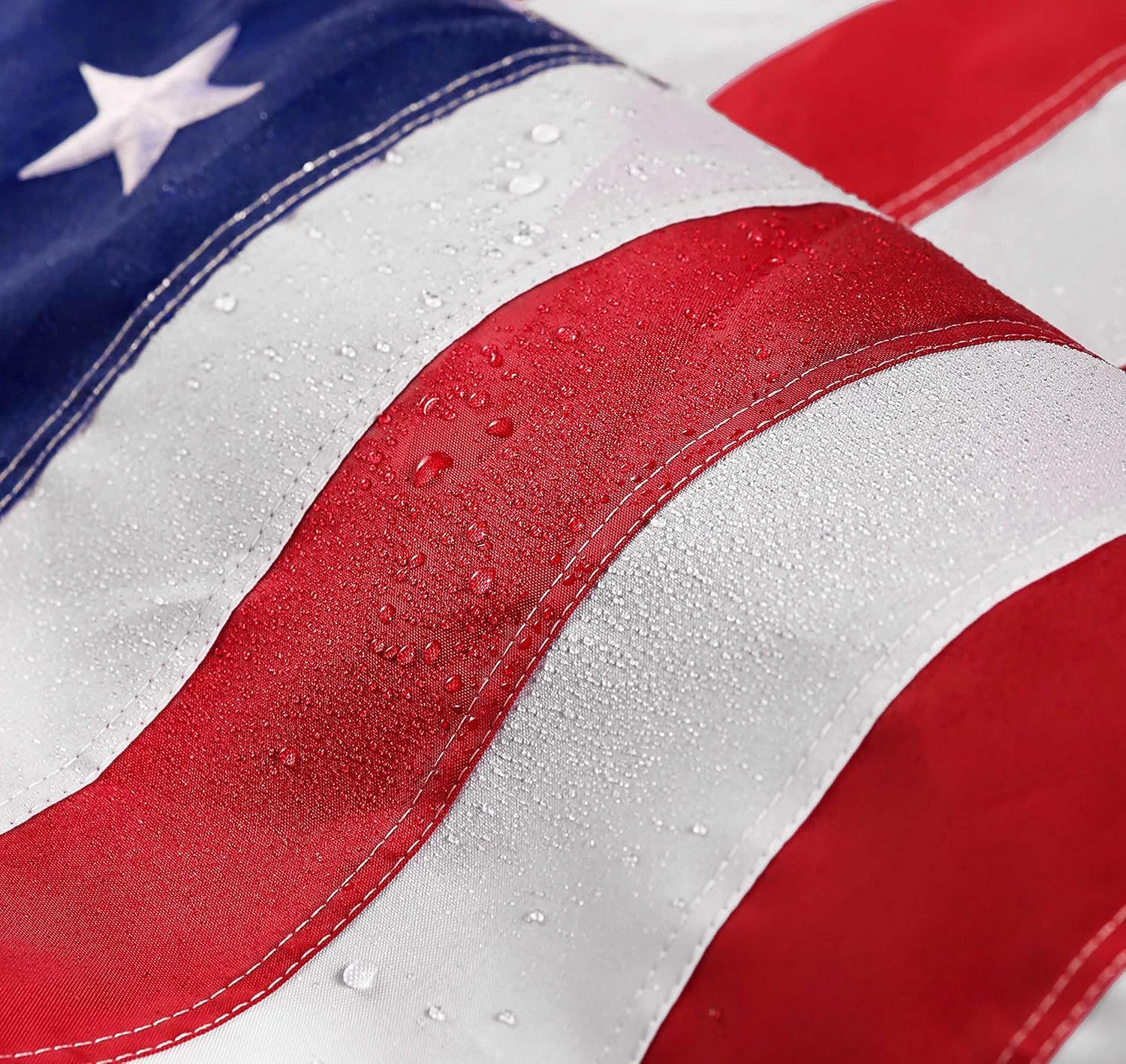 American Flag 6x10 ft: Long Lasting and Heavy Duty Nylon US Flags | Embroidered Stars, Sewn Stripes, Brass Grommets, UV Protection Perfect for Outdoors! USA Flag