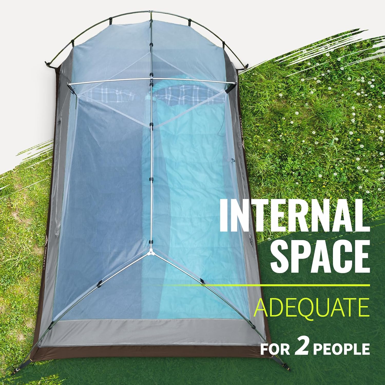 Forceatt Tent for 2 and 3 Person is Waterproof and Windproof, Camping Tent for 3 to 4 Seasons