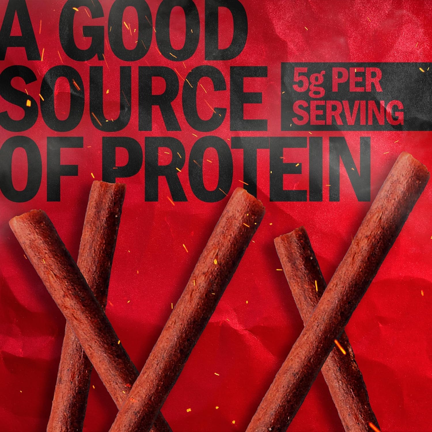 Jack Link's Original Beef Jerky Sticks - Made with 100% Real Beef - Ready to Eat Real Meat Protein Snacks - 6g Protein per Serving - 0.92 oz Meat Stick, 20 Count