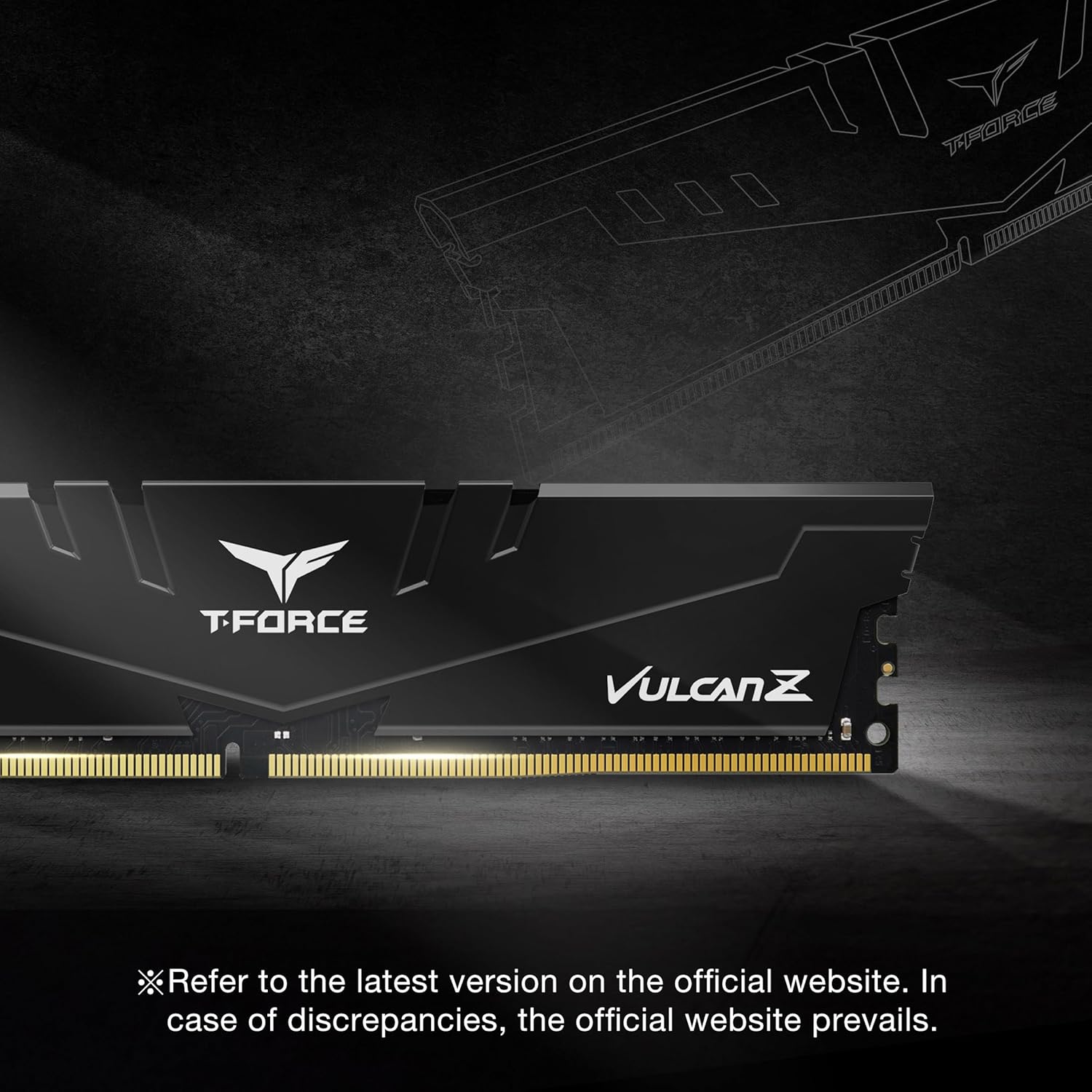 TEAMGROUP T-Force Vulcan Z DDR4 16GB Kit (2x8GB) 3200MHz (PC4-25600) CL16 Desktop Memory Module Ram (Gray) - TLZGD416G3200HC16CDC01