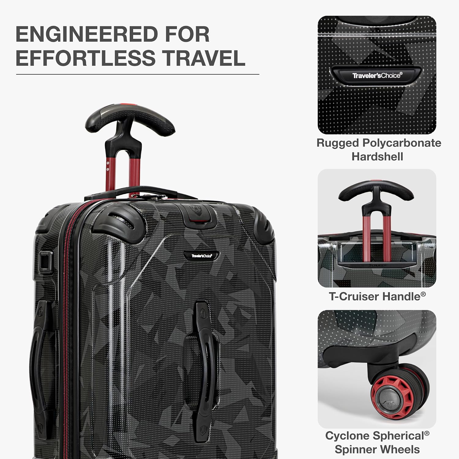 Traveler's Choice Maxporter II Polycarbonate Hardside Trunk with Spinner Wheels, Navy, 31-Inch Large Trunk