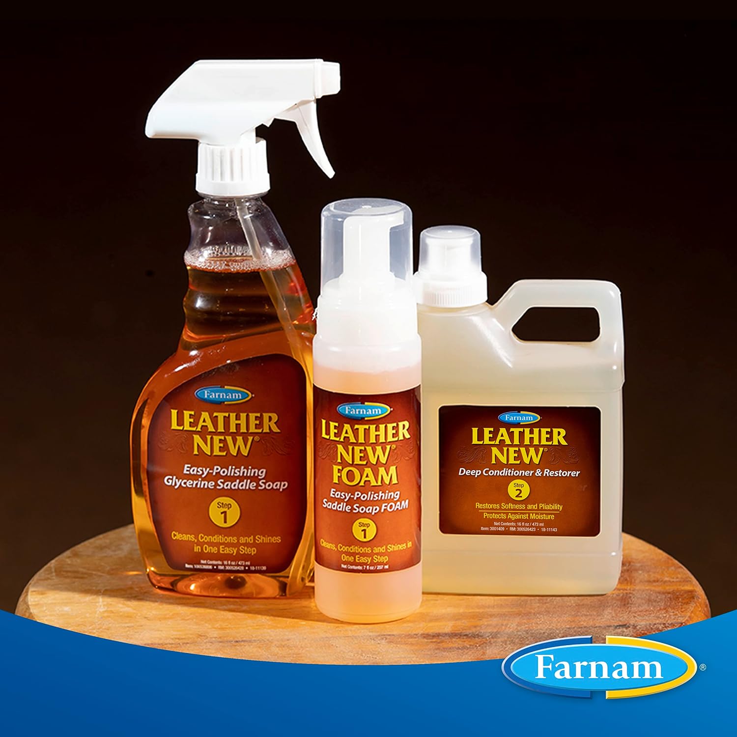 Farnam Leather New Easy-Polishing Glycerine Saddle & Leather Cleaner, 16 oz