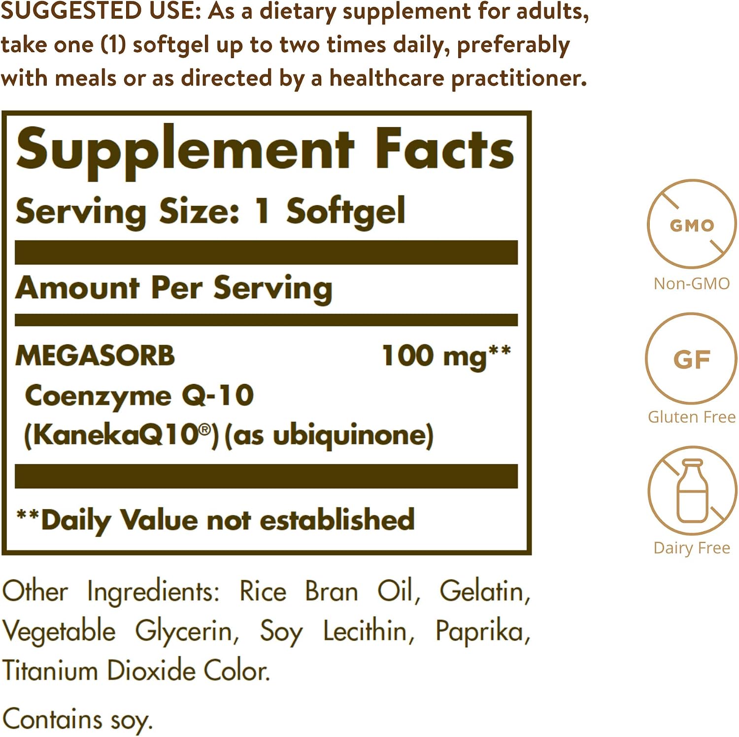 Solgar Megasorb CoQ-10 100 mg, 90 Softgels - Supports Healthy Aging | Coenzyme Q10 Supplement, Enhanced Absorption, Non-GMO, Gluten Free