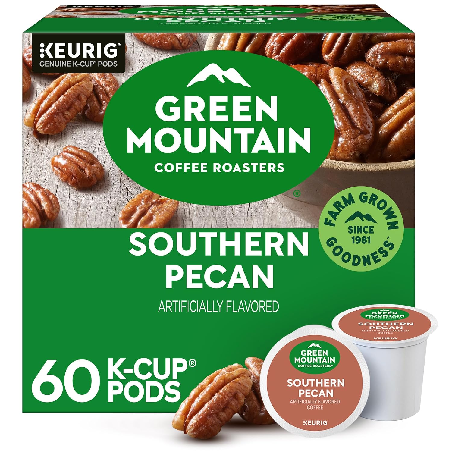 Green Mountain Coffee Roasters Island Coconut, Single-Serve Keurig K-Cup Pod, Flavored Light Roast Coffee, 24 Count (Pack of 1)