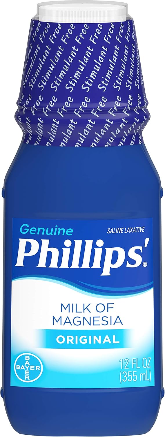 Phillips' Milk of Magnesia, Laxative, Original, 4 Ounce (Pack of 6) - Packaging May Vary
