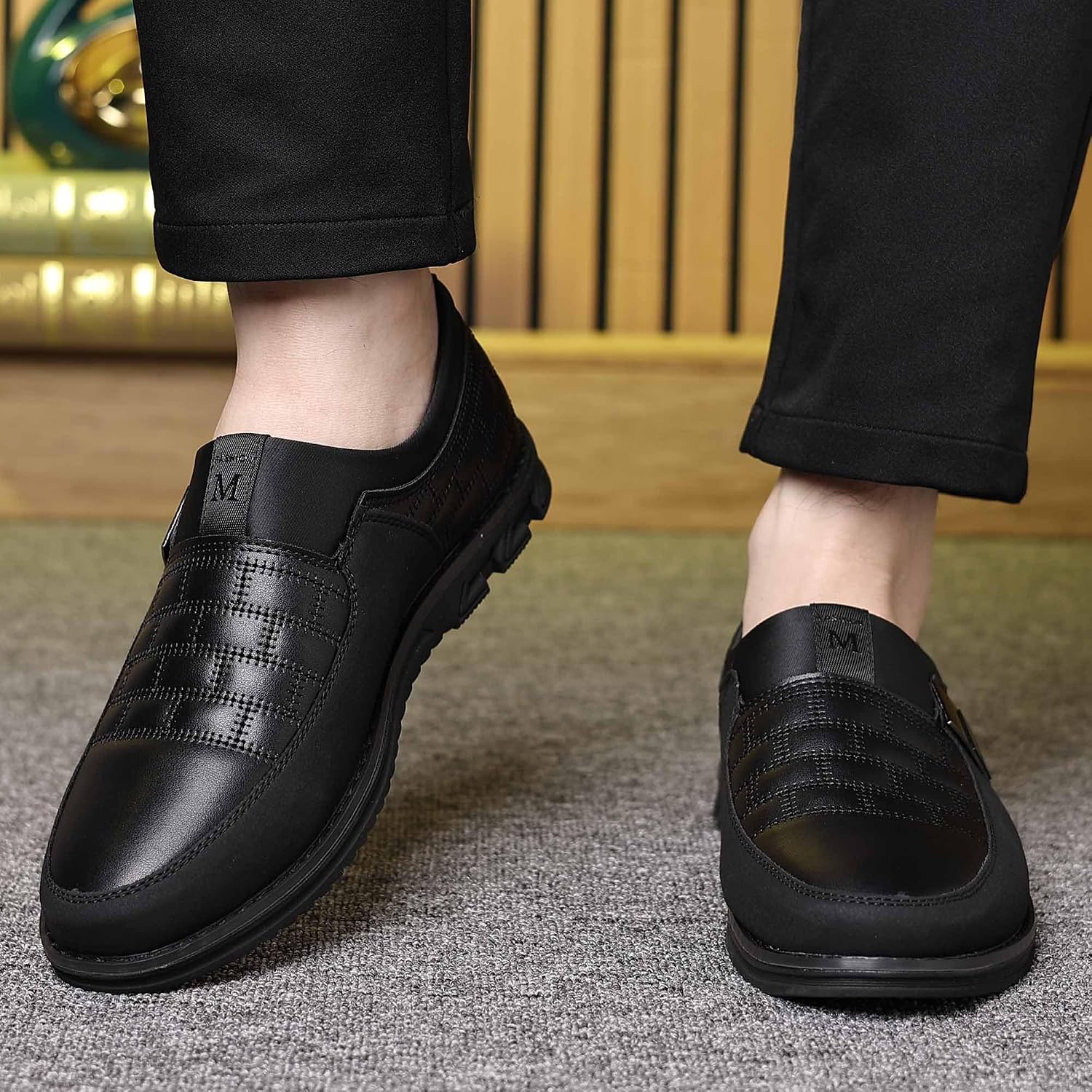COSIDRAM Mens Casual Shoes Dress Sneakers Loafers Comfort Walking Shoes | Lightweight slip-on for hassle-free wear. Cloud-like comfort, sock-friendly fit for daily & semi-formal occasions.