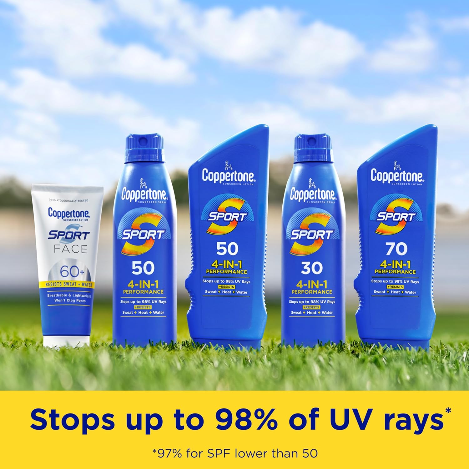 Coppertone SPORT Sunscreen Lotion SPF 30, 7 FL OZ | Sunscreen Lotion with Vitamin E, Sweat, Heat and Water Resistant, PABA, Oxybenzone, Octinoxate, Paraben and Dye Free
