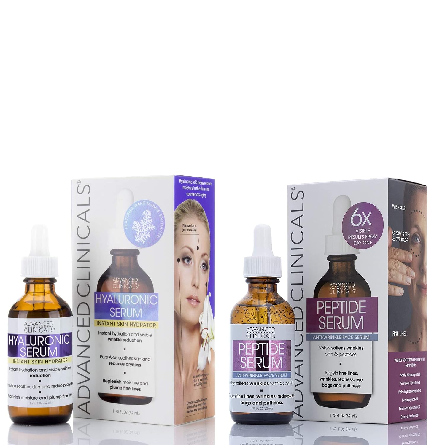 Advanced Clinicals Brightening Vitamin C Serum For Face With Glycolic Acid + Lactic Acid | Vitamin C Eye Serum Face Moisturizer For Improving Look Of Dark Spots & Uneven Complexion, 1.75 Fl Oz