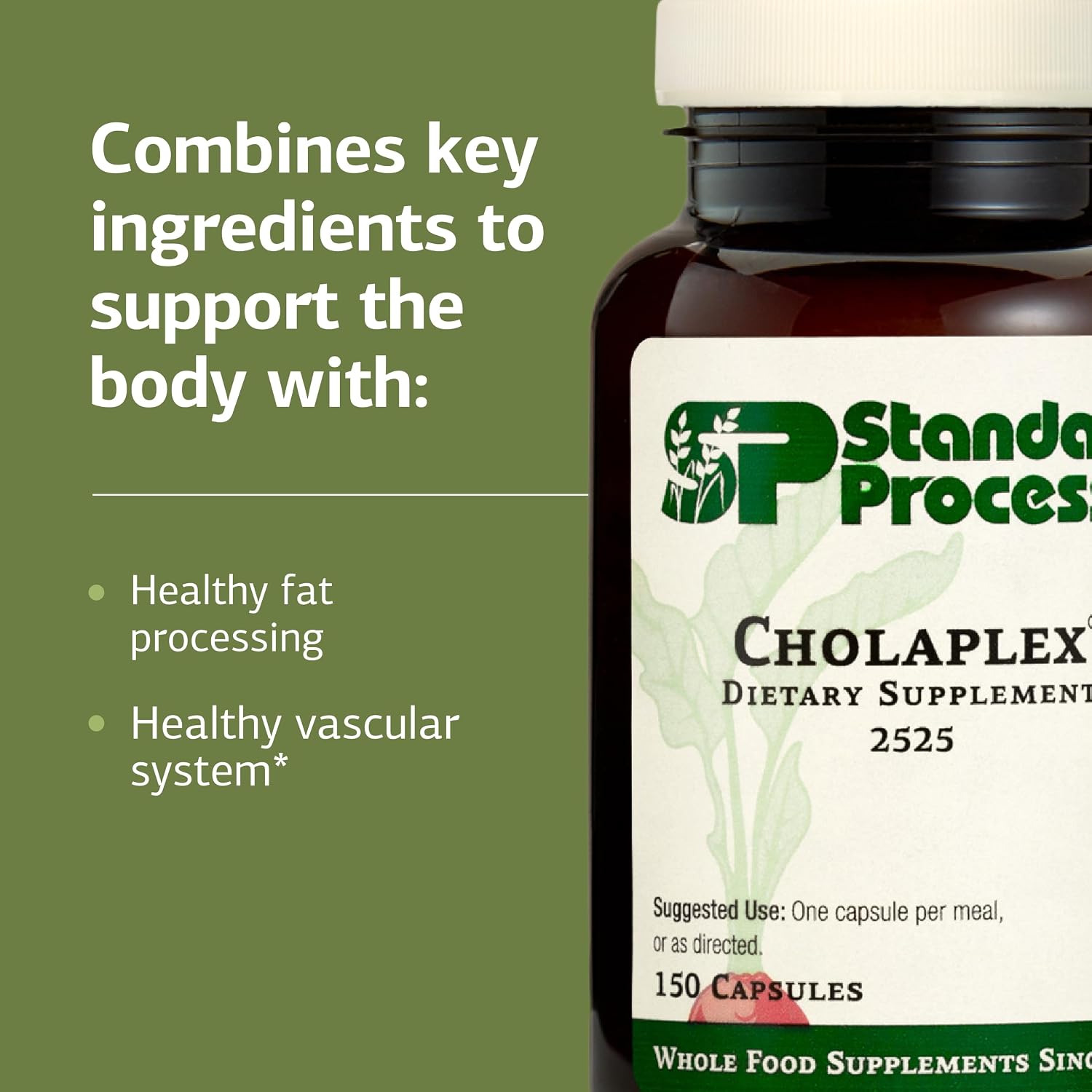 Standard Process Cholaplex - Supplement to Support Heart Health - Supports Healthy Blood Flow & Vascular System - Dietary Supplement to Support