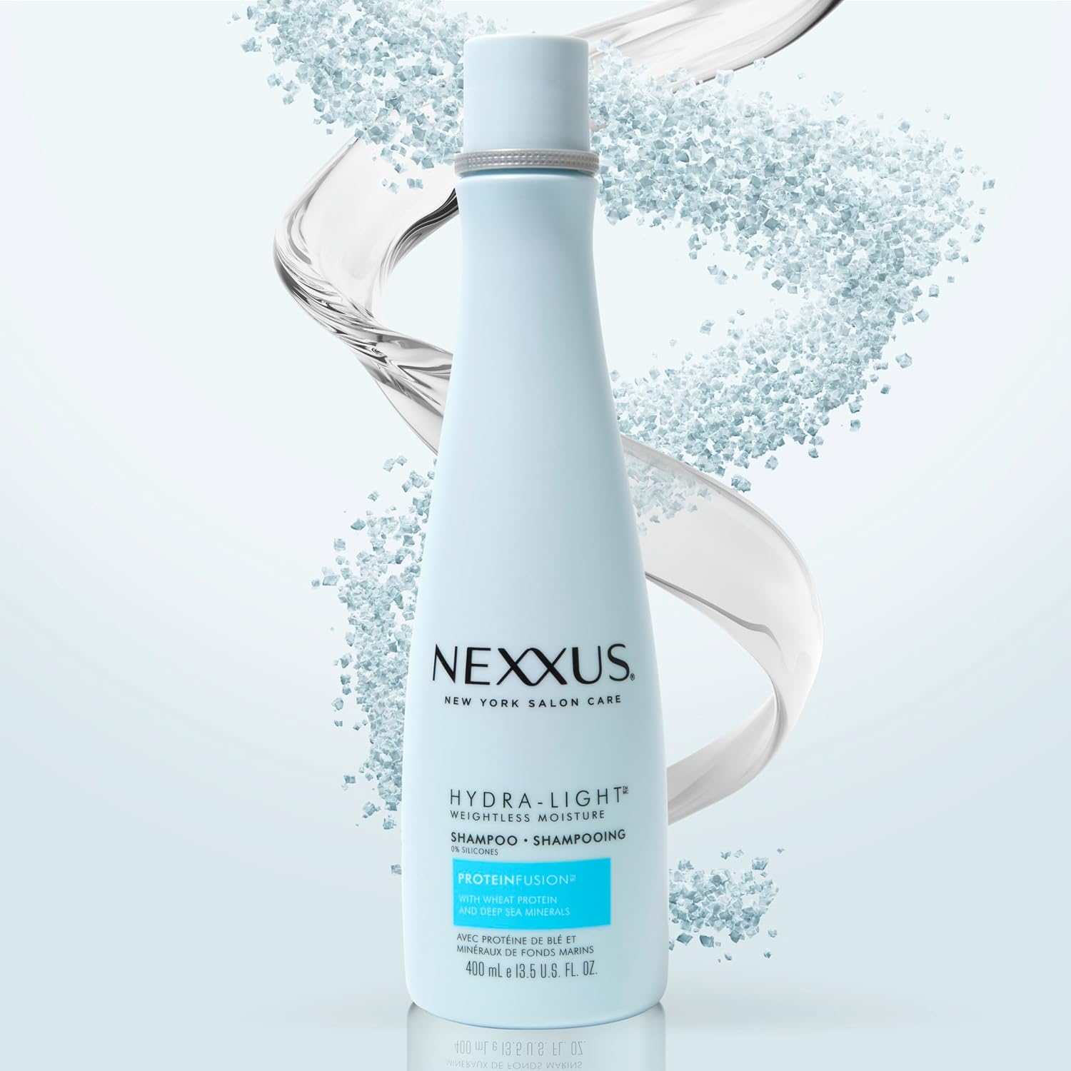 Nexxus Hydralight Shampoo for Hydration for Oily Roots and Dry Ends Hair Care Powered by Aquabank Booster Technology with Glycerin 13.5 oz