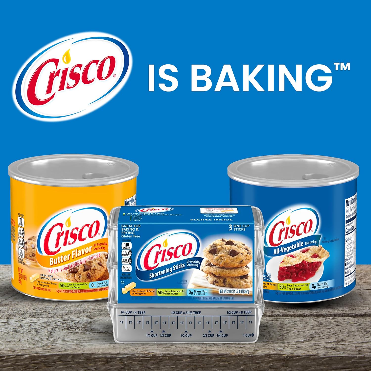 Crisco All-Vegetable Shortening, 454g/1lb.