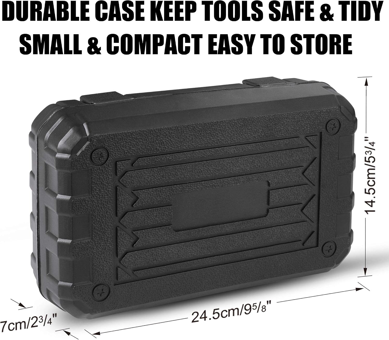 DOWELL Tool Kit, Hand Tool Set with Hammer, 9 Piece | mini tool kit, heat-treated chrome-plated steel, TPR ergonomic handles, blow-molded case, ultra-compact for storage