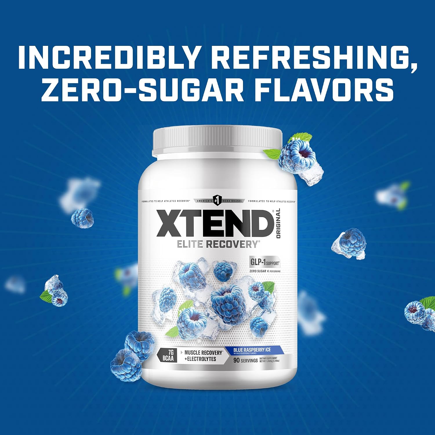 Xtend Original BCAA Powder, 7g BCAAs and 2.5g L-Glutamine for Muscle Recovery Hydration and Lean Muscle, Sugar Free Intra and Post Workout Drink with Electrolytes, Watermelon Explosion, 30 Servings
