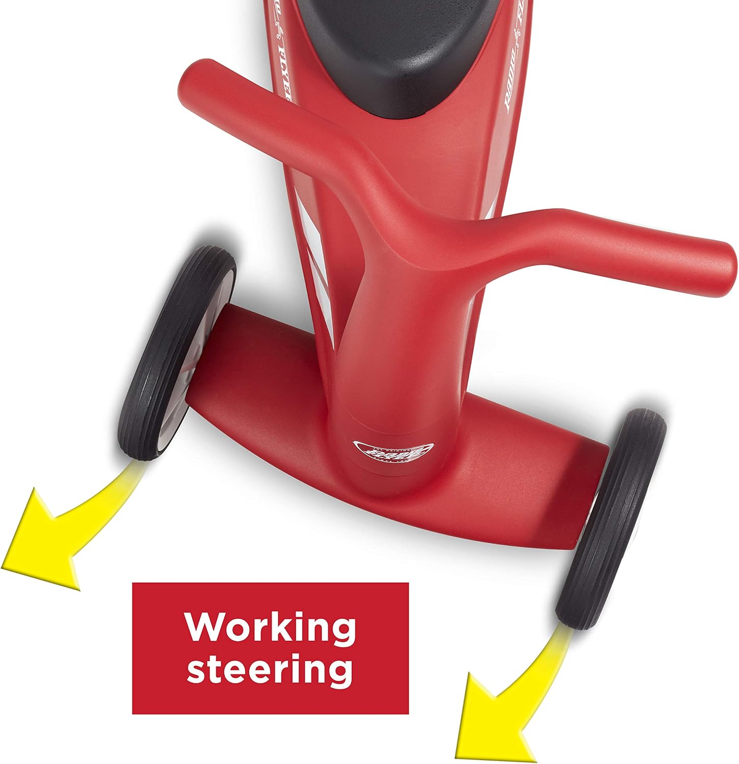 Radio Flyer Scoot About Sport Ride On, Toddler Ride On Toys, Front Steering | For Toddlers 1-3, Stable Wide-Set Front Wheels, Clear Kick Path