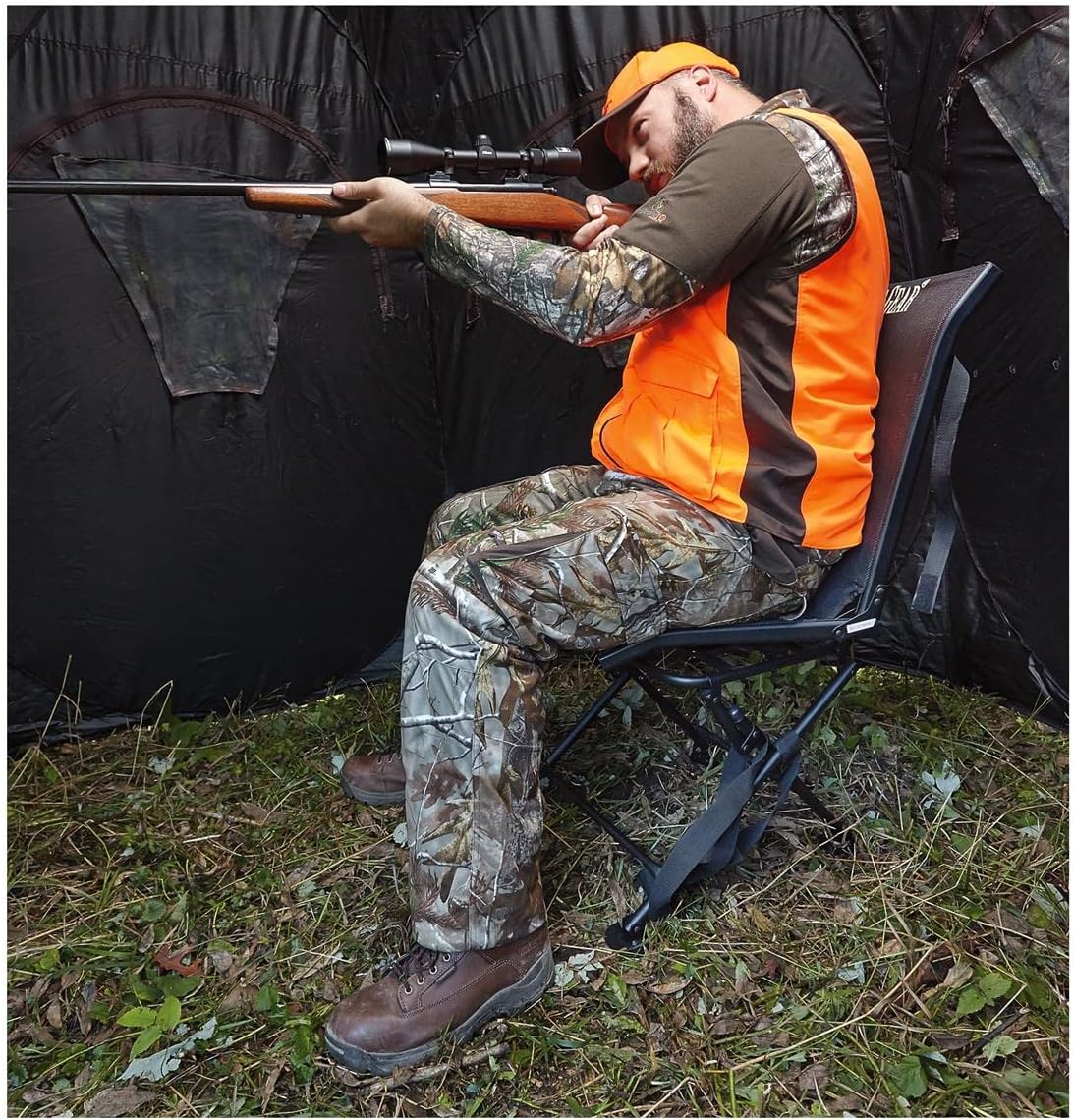 Guide Gear 360º Swivel Hunting Blind Chair, Lightweight, Portable Mesh Hunt Seat, 300-lbs Capacity