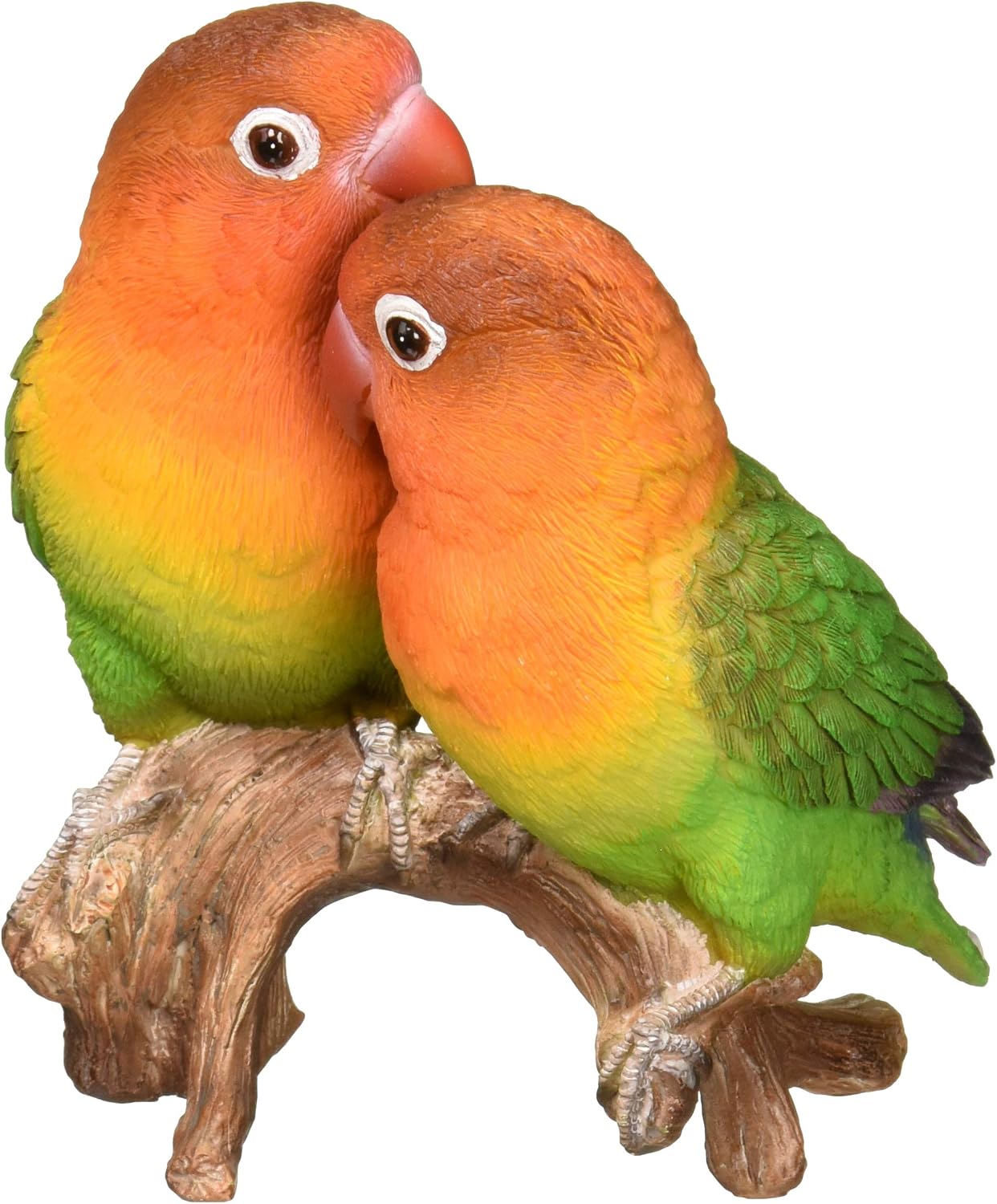 Hi-Line Gift Ltd Parrots on Branch Statue, Orange