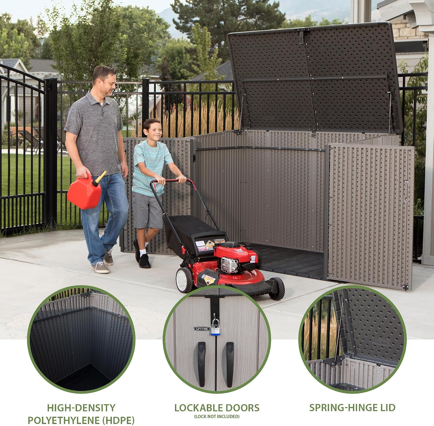 LIFETIME Outdoor Storage Box, 150 Gallon