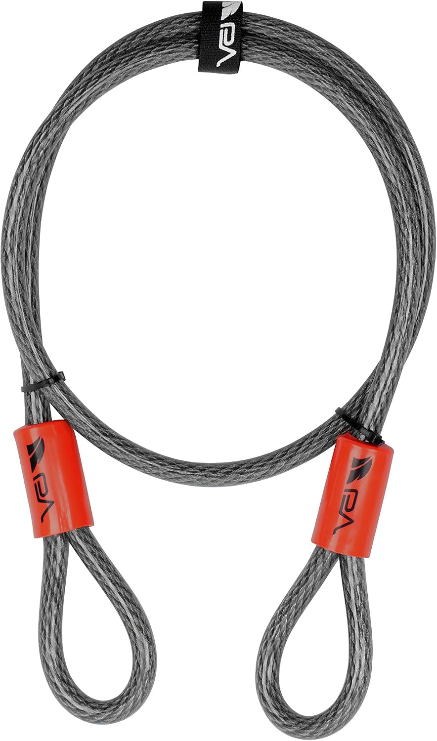 BV 7FT Heavy-Duty Security Cable Lock with Loops – Extra Thick 10mm (3/8") Braided Steel, Cut-Resistant & Weatherproof Wire Cable for Padlock, Gate, Bike, Motorcycle & Outdoor Equipment