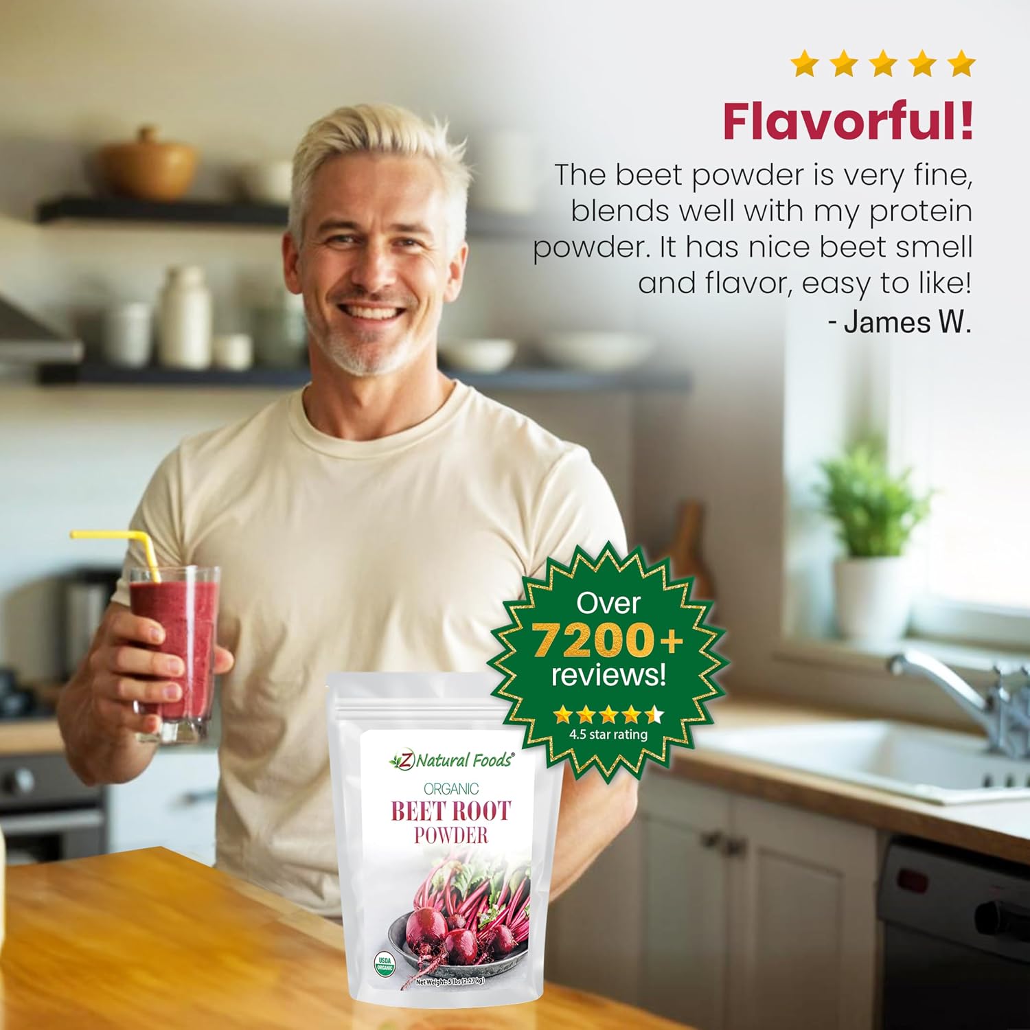 Z Natural Foods Organic Beet Root Powder - Vegan, Gluten Free, 16 oz