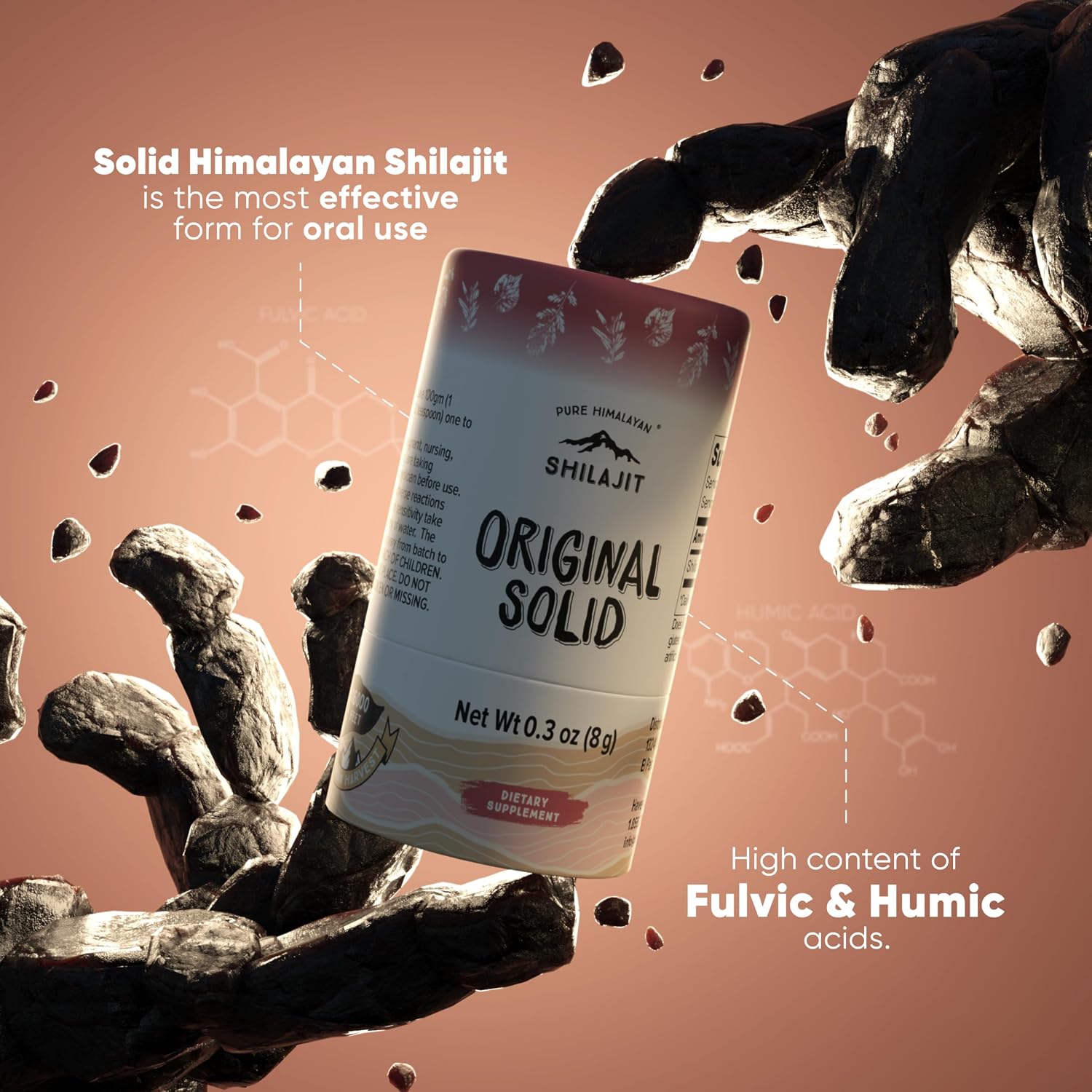 Pure Himalayan Shilajit | 100% Pure Natural Shilajit Grade A Max Potency 85+ Trace Minerals & Fulvic Acid | 3rd Party US Lab Tested | Altai Tablets