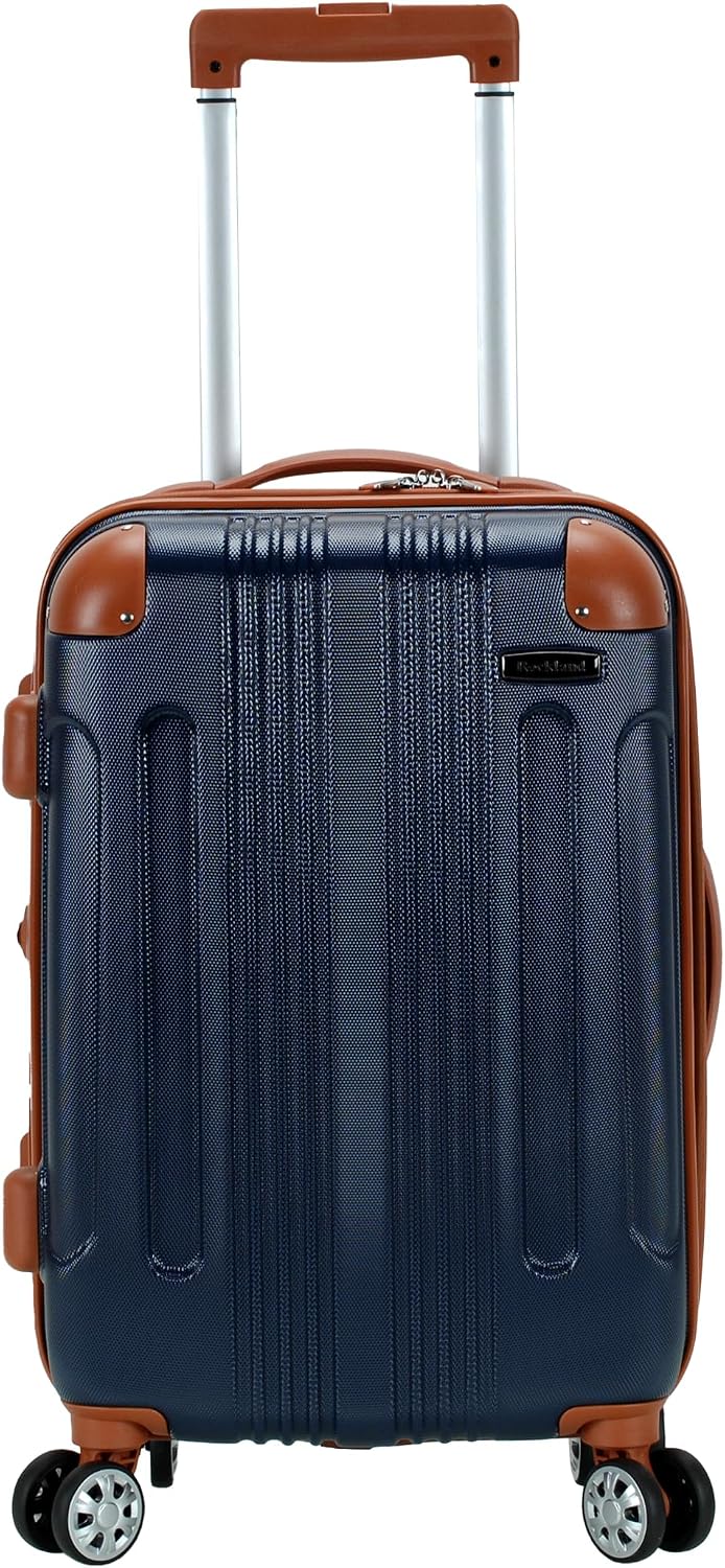 Rockland London Hardside Spinner Wheel Luggage, White, 3-Piece Set (20/24/28)