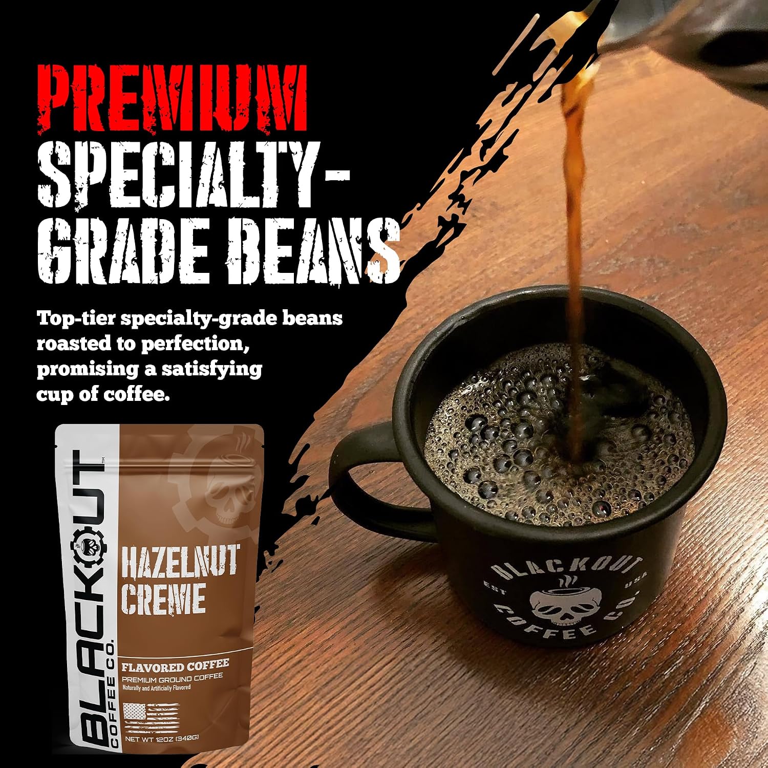 Blackout Coffee Blueberry Crumble Ground Coffee, Medium Roast, 12 oz