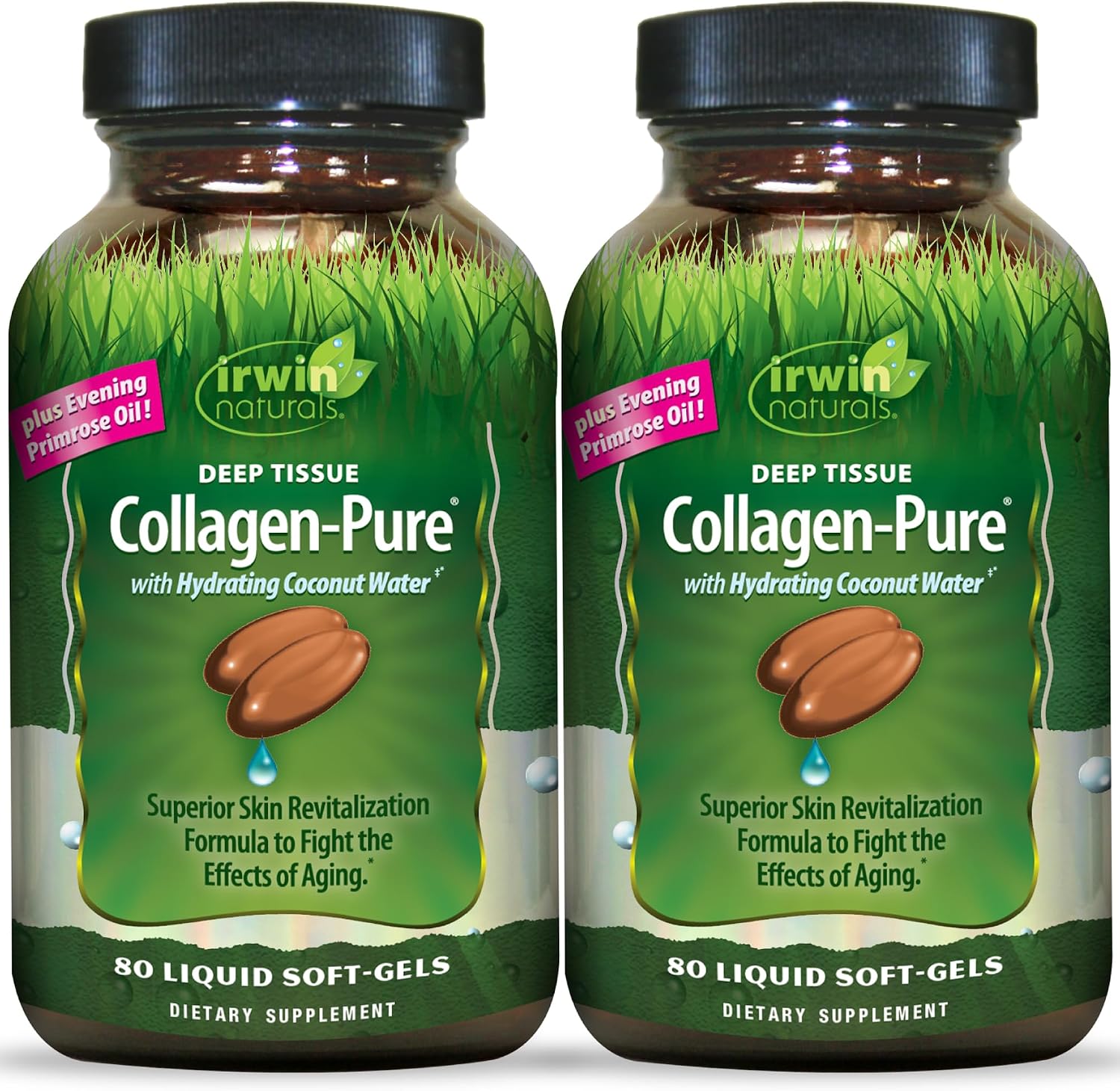 Irwin Naturals Deep Tissue Collagen-Pure Connective Tissue Support | Structural Collagen Support | 2,000 mg Hydrolyzed Collagen | Joint & Skin Wellness | 80 Liquid Soft-Gels