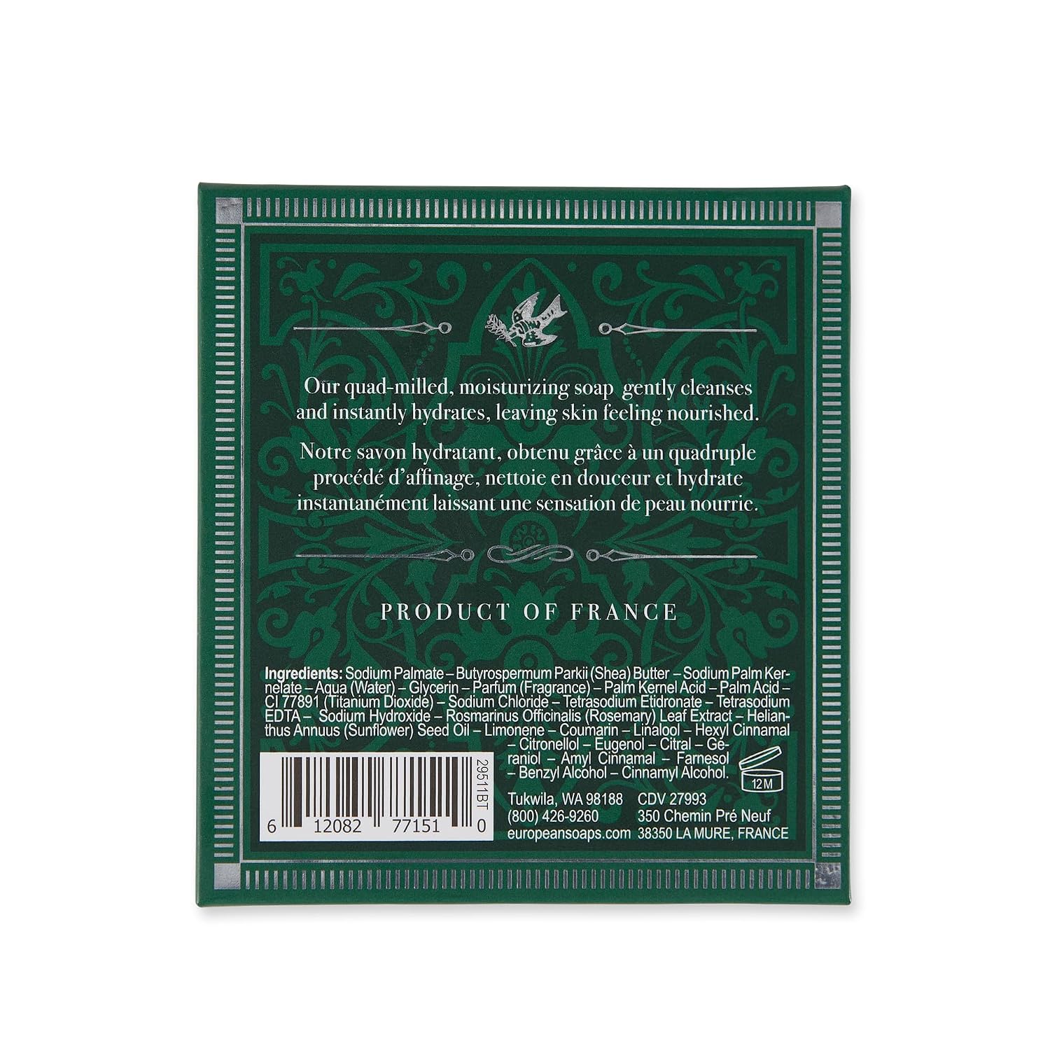 Pre de Provence Shea Butter Enriched Men's After Shave Balm, 2.5 Ounce - Bergamot & Thyme (Packaging may vary)