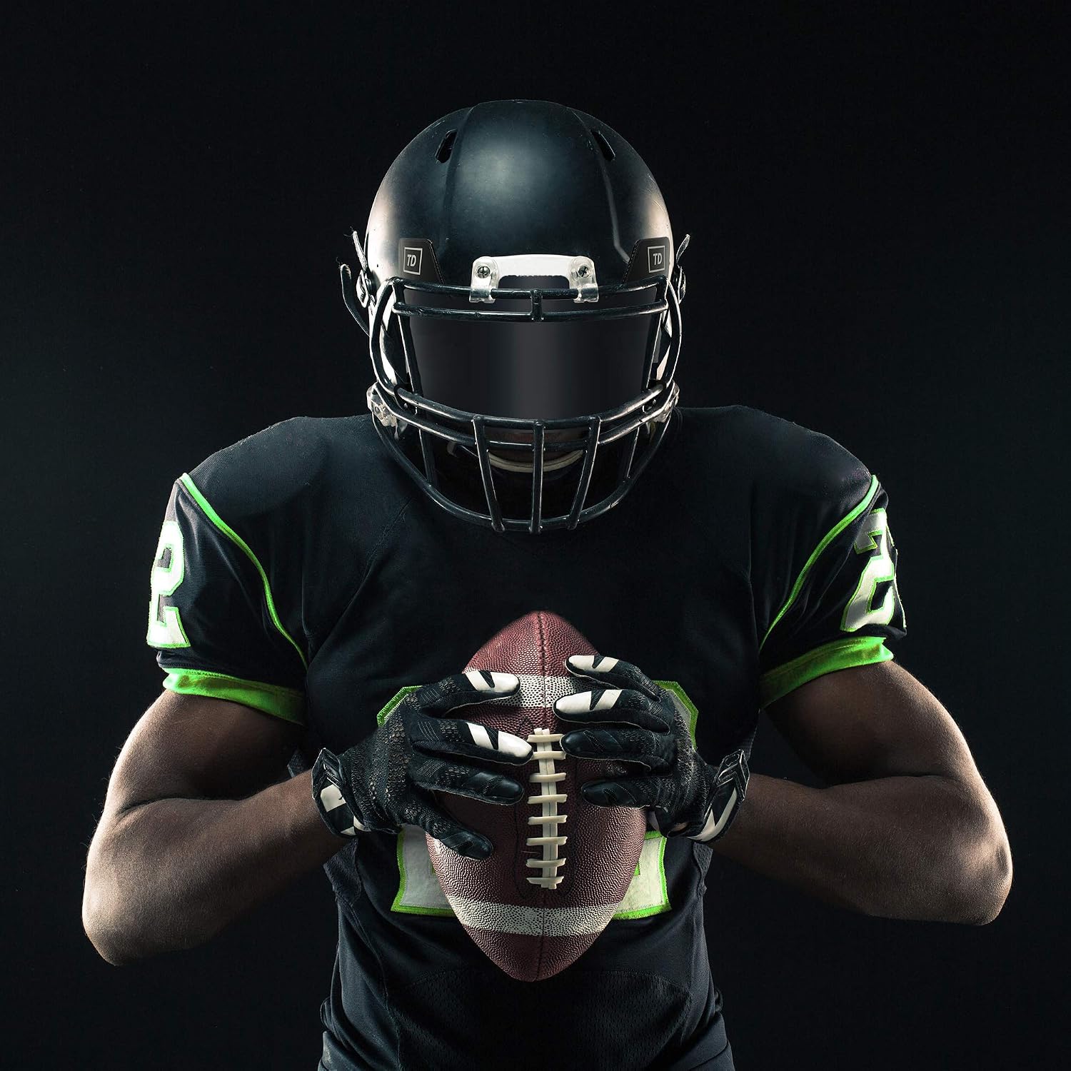 TD Sports Football Visor | Fits Kids, Youth, and Adult Helmets | Eye Protection for Helmet and Facemask