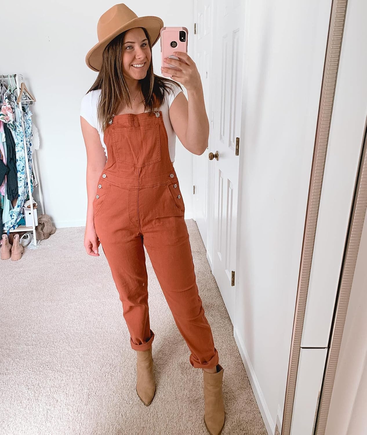 LookbookStore Denim Overalls for Women Dressy Stretch Bib Jean Jumpsuits