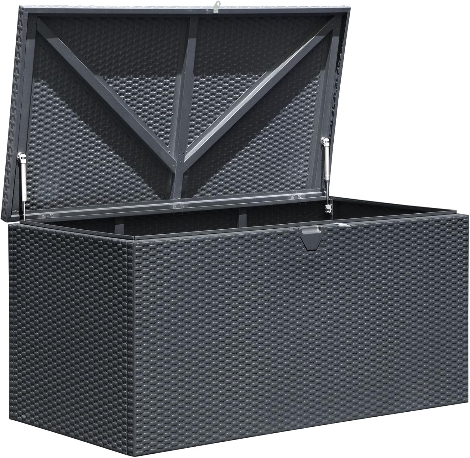 Arrow 4' x 2' x 2' Spacemaker Espresso 134 Gallon Hot-Dipped Galvanized Steel Storage Deck Box