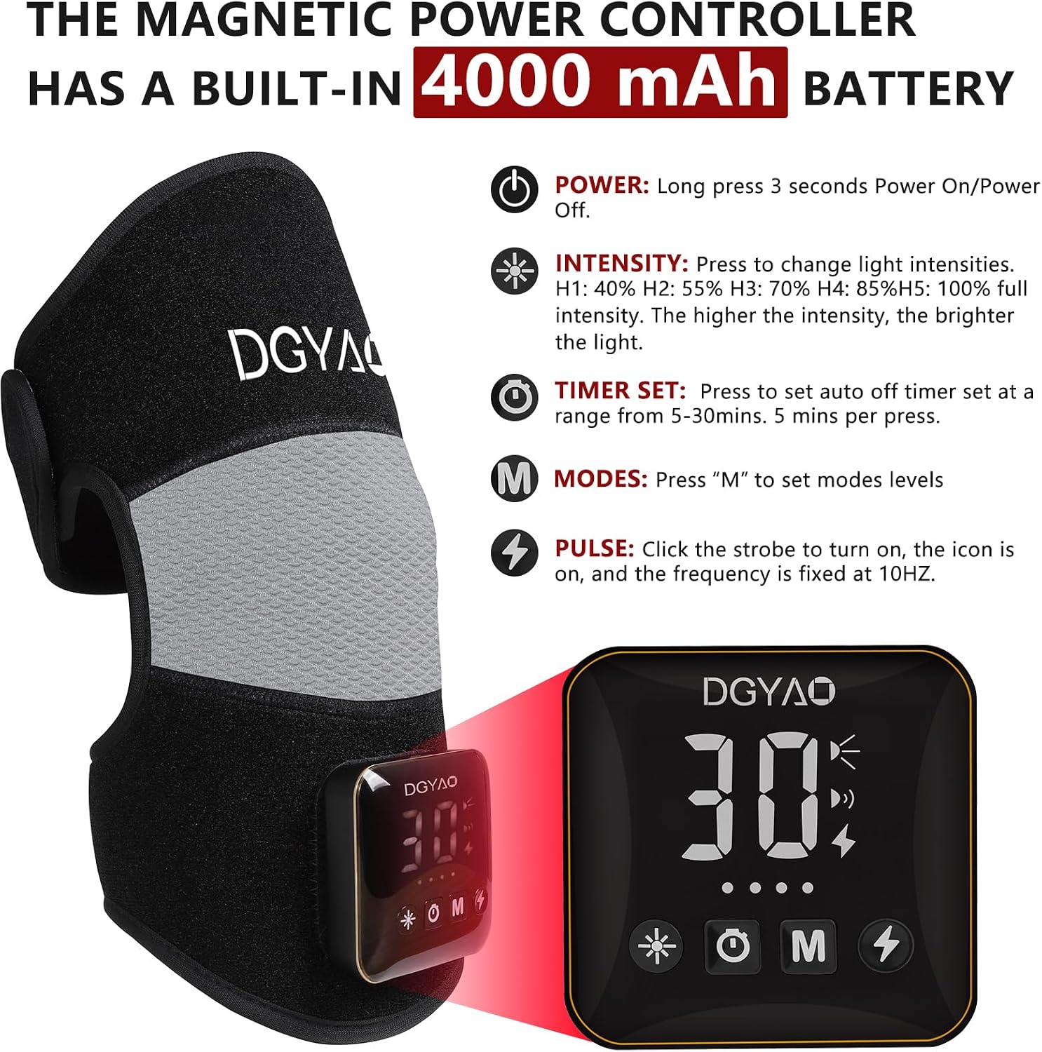 DGXINJUN Red Light Therapy Device for Body Calf Arm Pain Relief Near Infrared Light Therapy 850nm LED Muscle Wrap for Leg Home Use Nerve Damage Deep