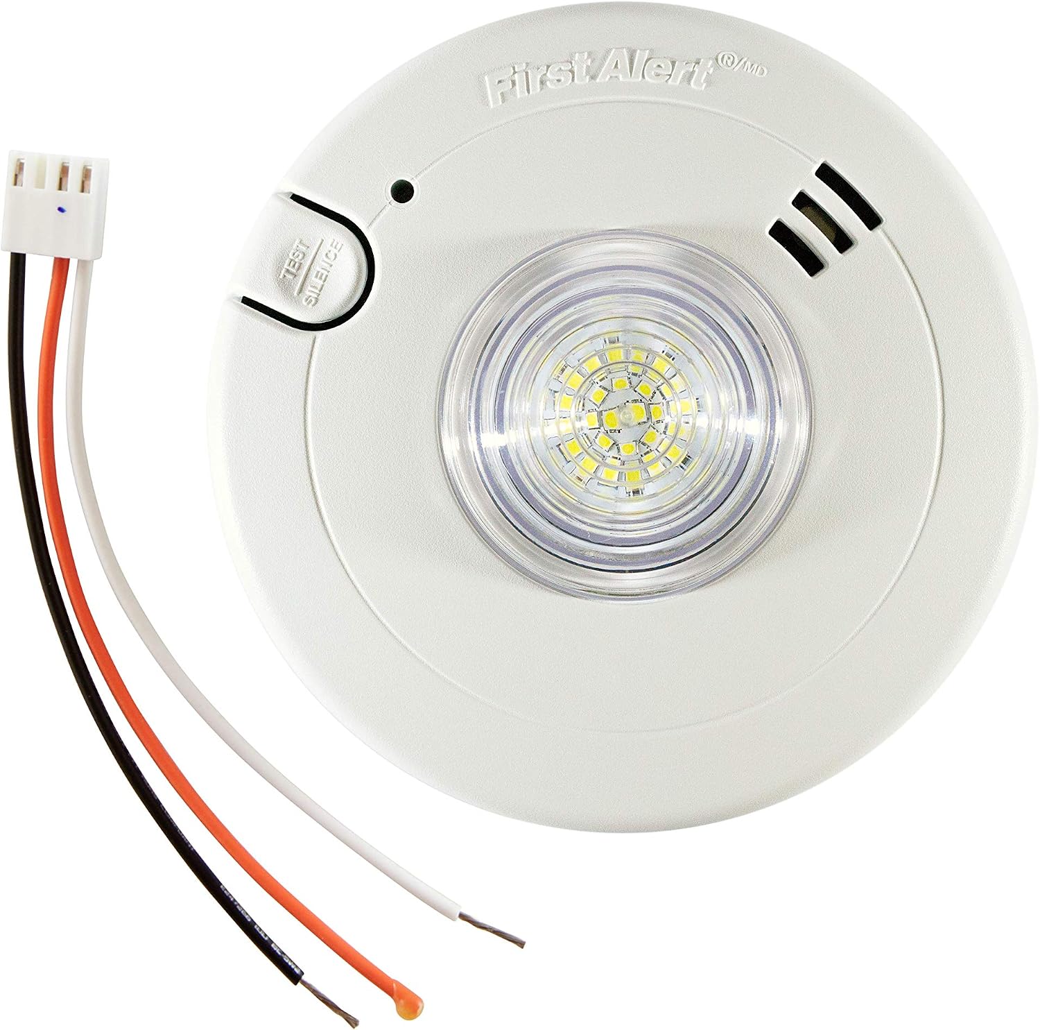 First Alert BRK 7020BSL Hardwired Hearing Impaired Smoke Detector with LED Strobe Light , white
