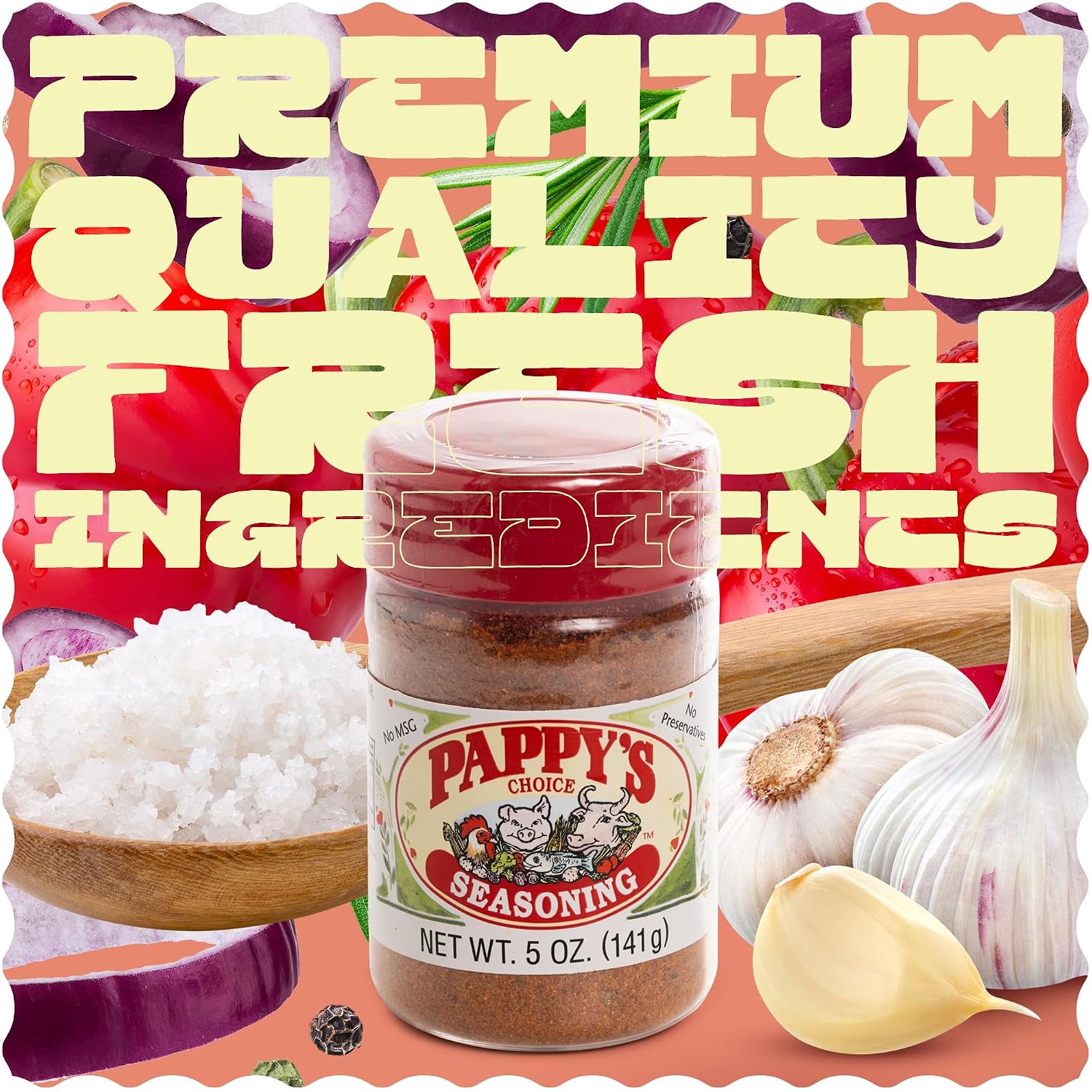 Pappy's Choice Original Seasoning, 32 Oz | California's Legendary Seasoning Blend, Santa Maria Style, Perfect for BBQ, Beef, Burgers, Brisket, Tri-tip and Steak