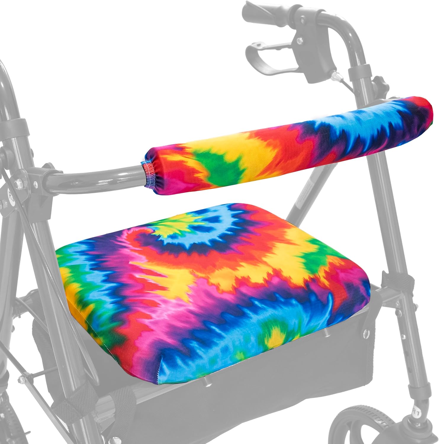 Top Glides Playful Purple Universal Rollator Walker Seat and Backrest Covers (Purple)