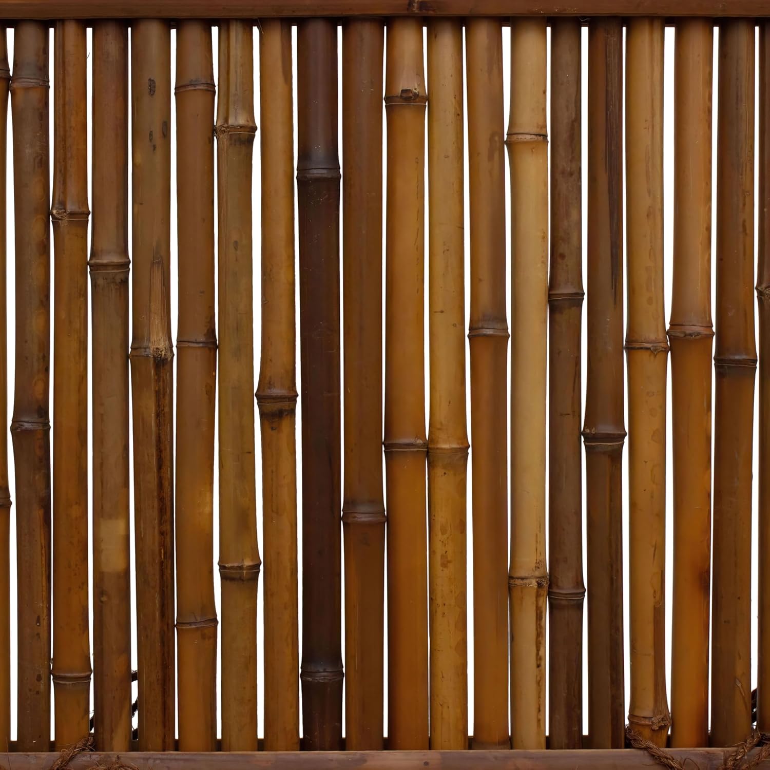 Red Lantern 4 x 1.5 ft. Japanese Bamboo Kumo Fence Panel, 4ft. x 2ft, Brown