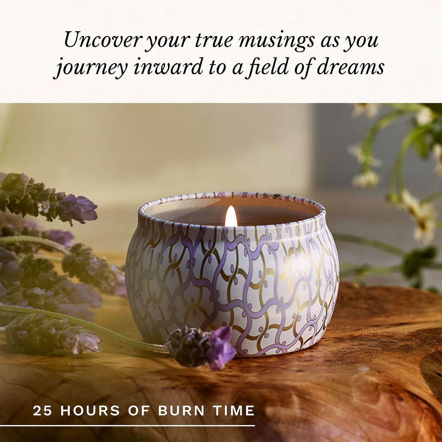Voluspa Baltic Amber Candle | Mini Tin | 4 Oz. | 25 Hour Burn Time | Coconut Wax for a Cleaner Burn