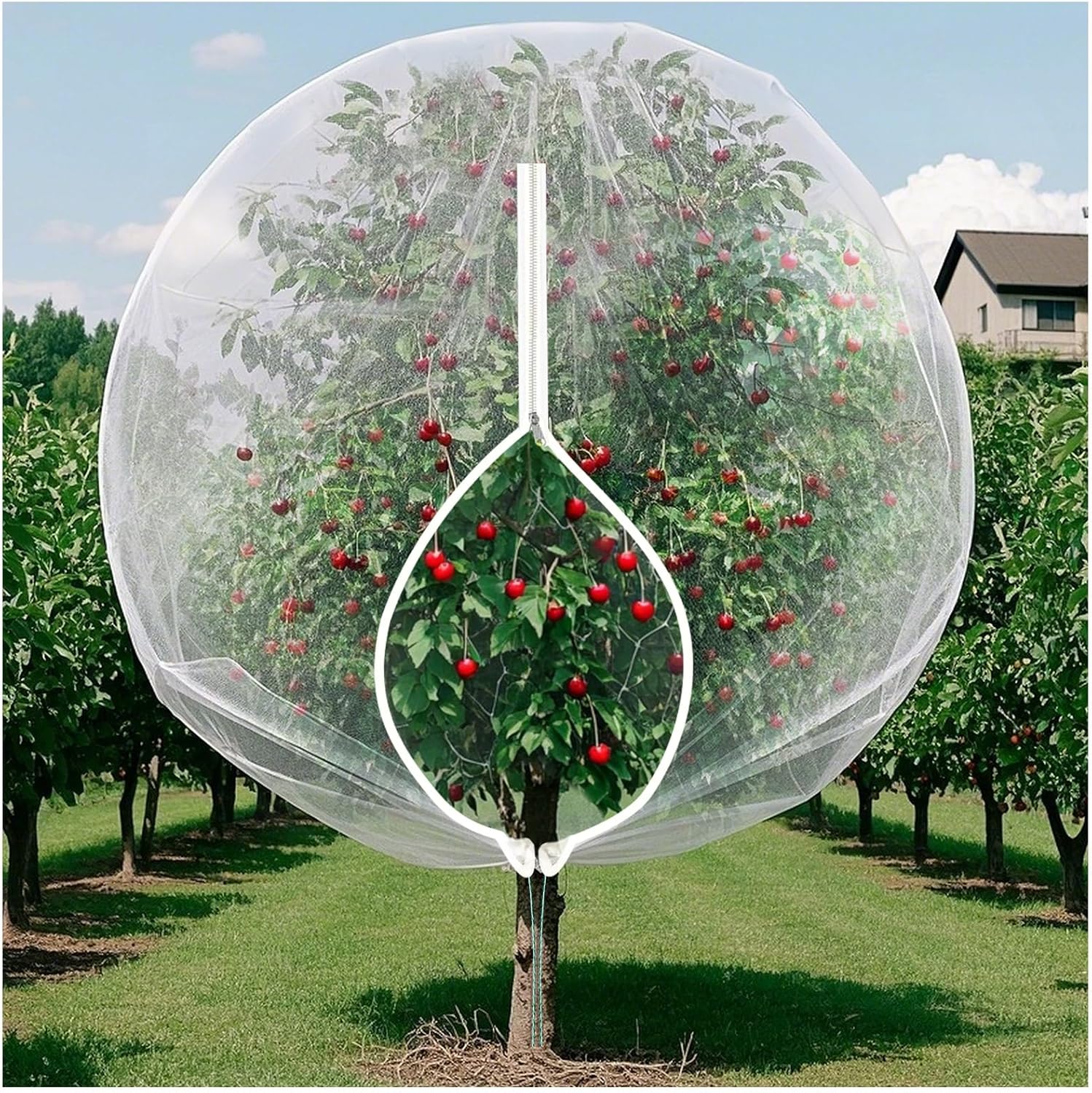Insect Bird Barrier Mesh, 3.5 x4.6FT Garden Netting Barrier with Drawstring