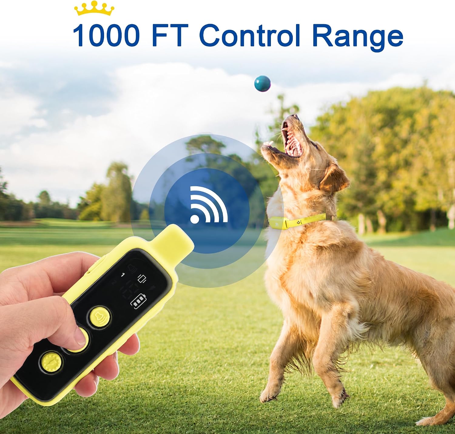 Bousnic Dog Shock Collar for 2 Dogs - (8-120lbs) Waterproof Rechargeable Electric Dog Training Collar with Remote for Small Medium Large Dogs with