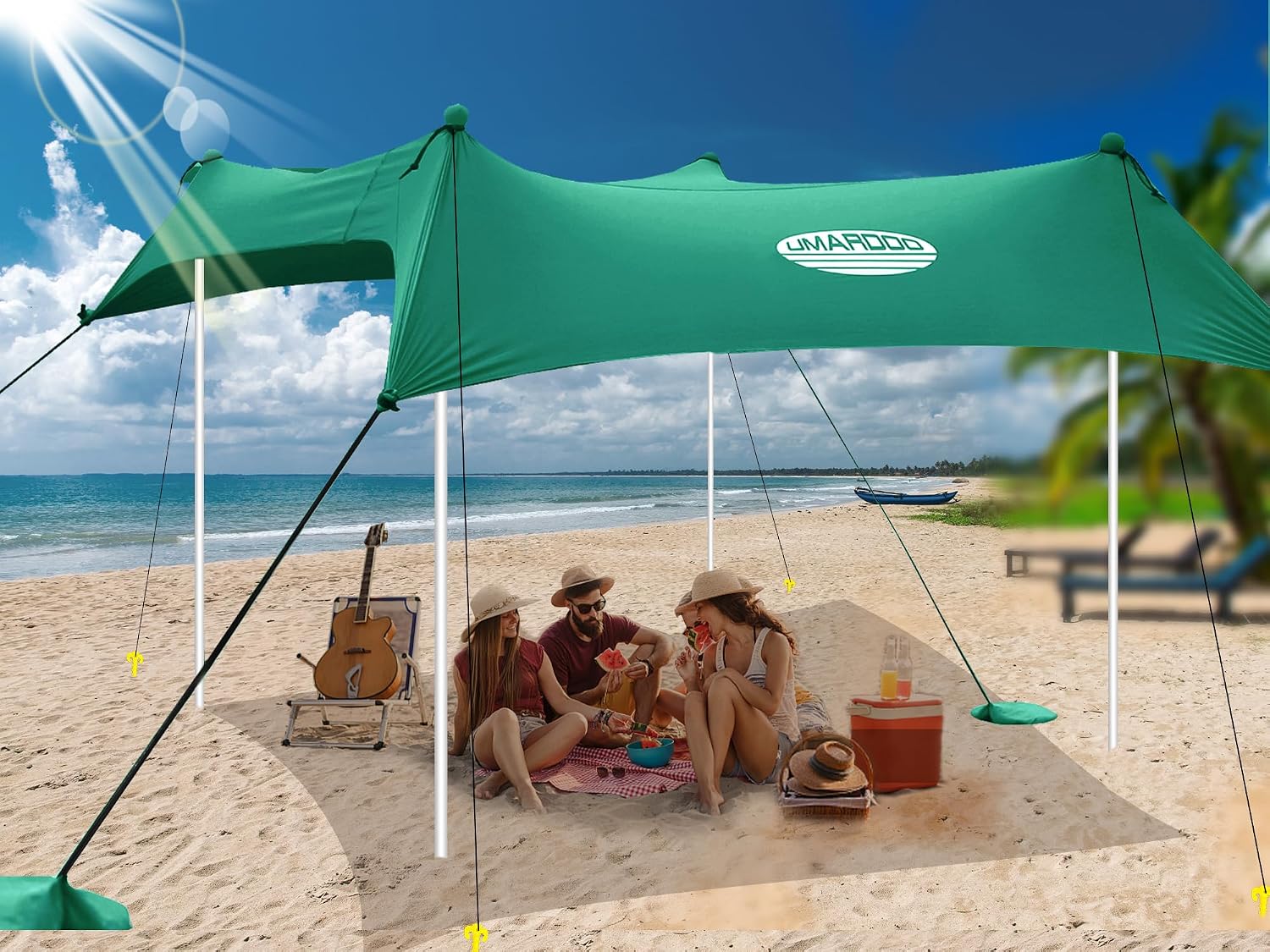 UMARDOO Family Beach Tent Canopy Sun Shade Portable 10×10FT